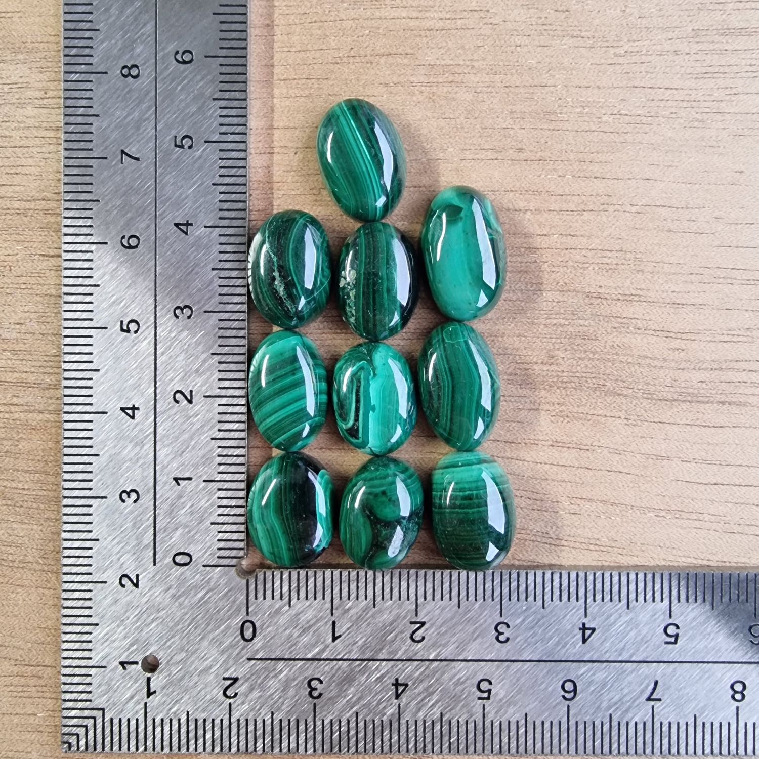 Malachite Cabochon Lot / Pendant Lot for jewelry making or diy craft projects 20.3gr