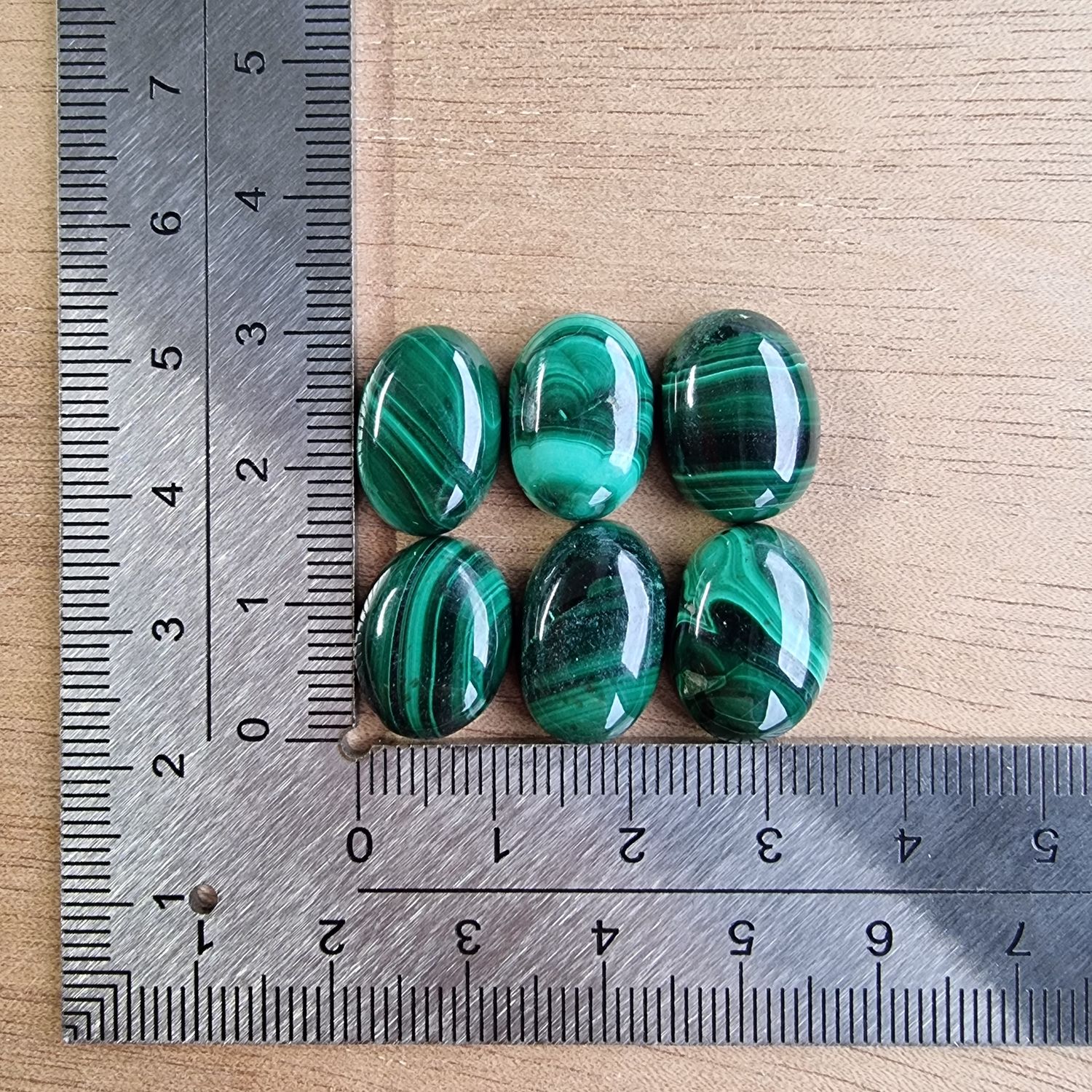 Malachite Cabochon Lot / Pendant Lot for jewelry making or diy craft projects 15.9gr