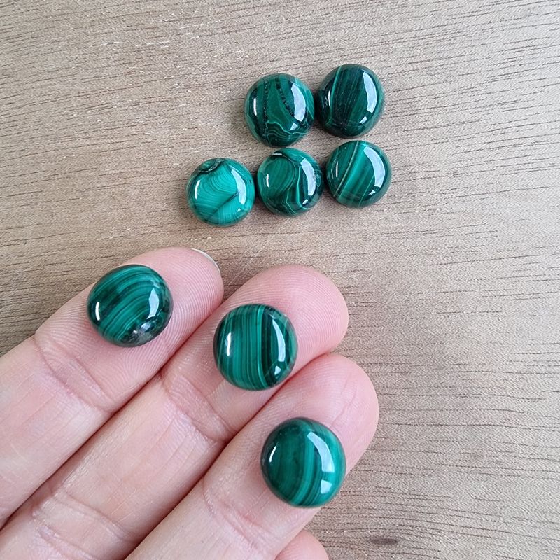 Malachite Cabochon Lot / Pendant Lot for jewelry making or diy craft projects 15.9gr