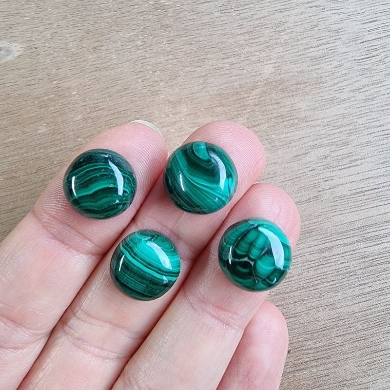 Malachite Cabochon Lot / Pendant Lot for jewelry making or diy craft projects 12.1gr