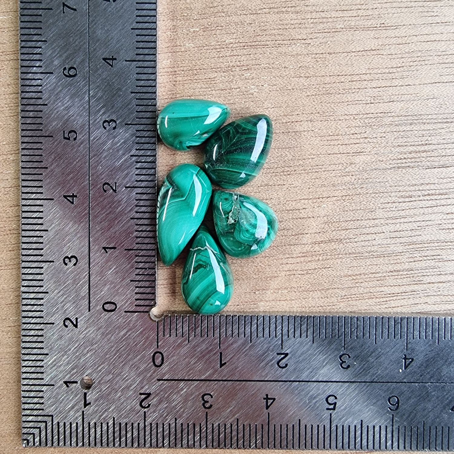 Malachite Cabochon Lot / Pendant Lot for jewelry making or diy craft projects 7.3gr