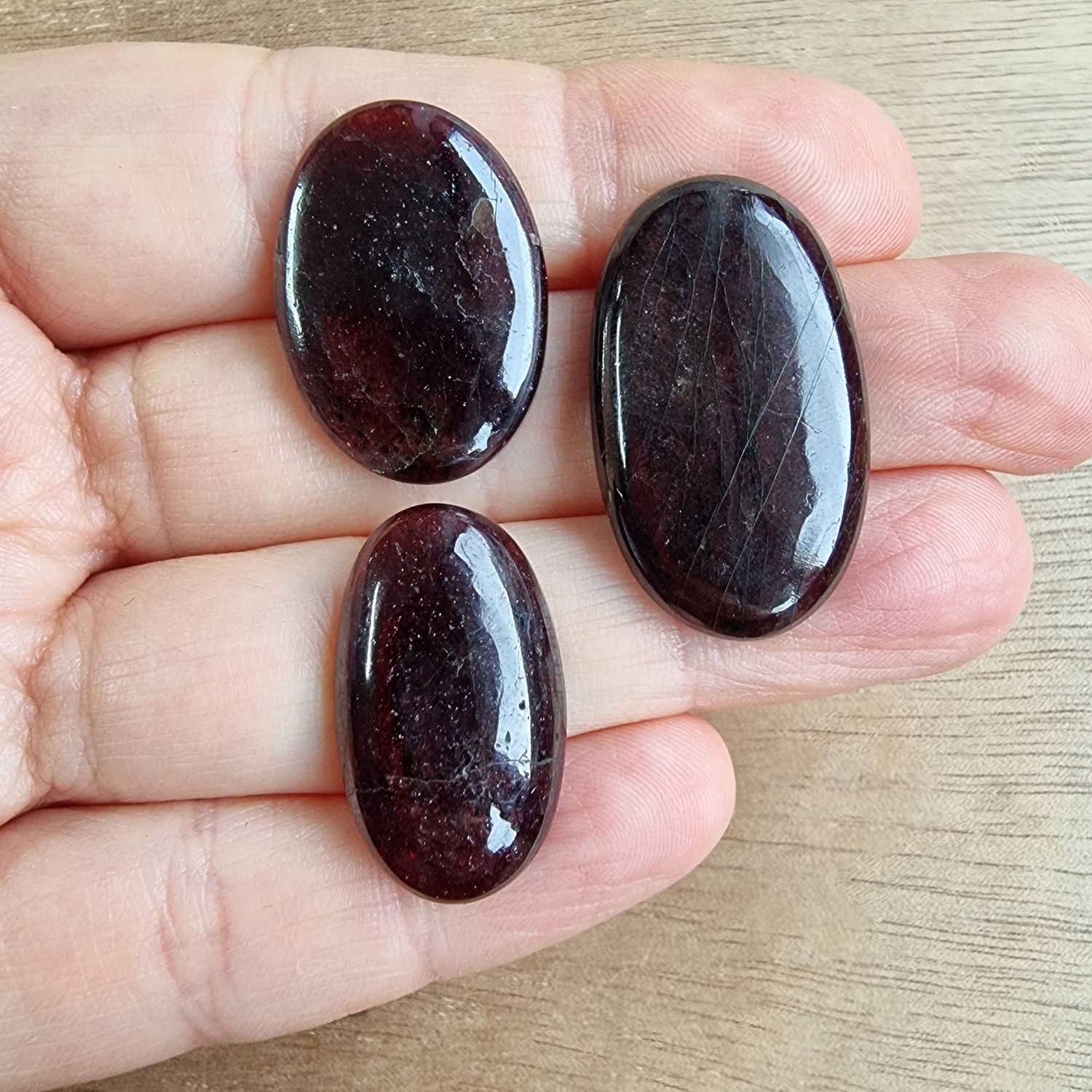 Garnet Cabochon Lot / Pendant Lot for jewelry making or diy craft projects 21.7gr