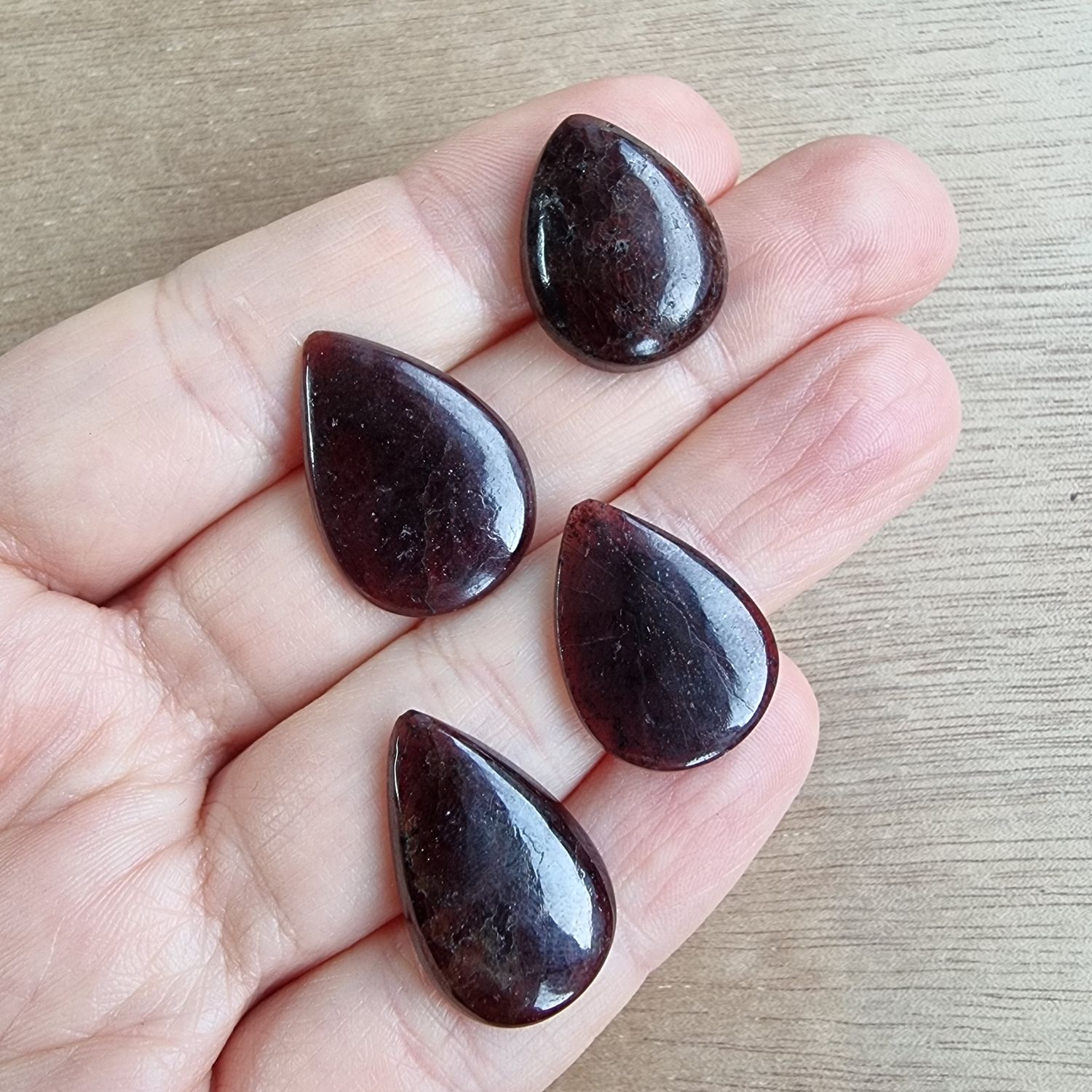 Garnet Cabochon Lot / Pendant Lot for jewelry making or diy craft projects 13.5gr