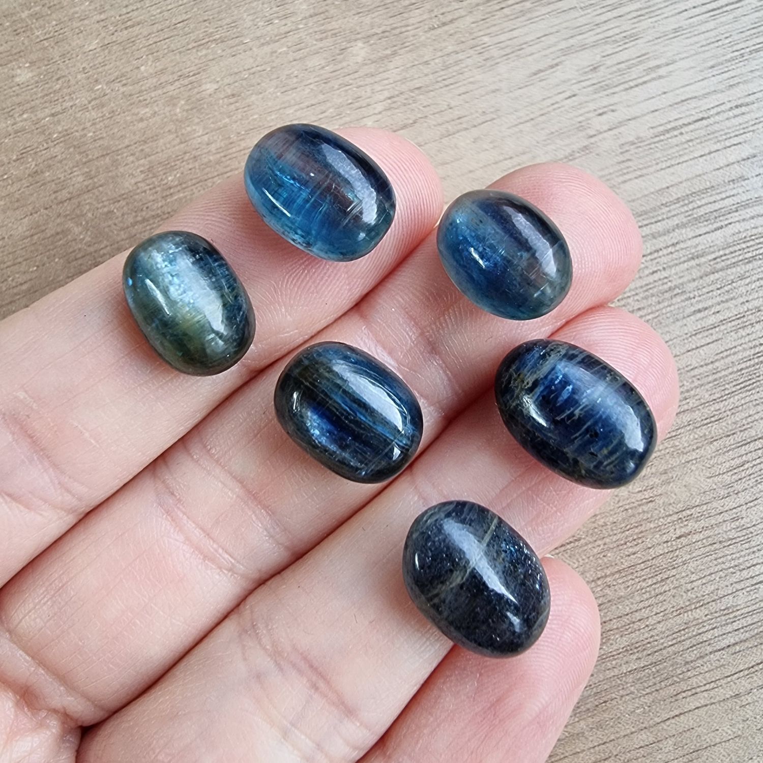 Blue Kyanite Cabochon Lot / Pendant Lot for jewelry making or diy craft projects 14.2gr