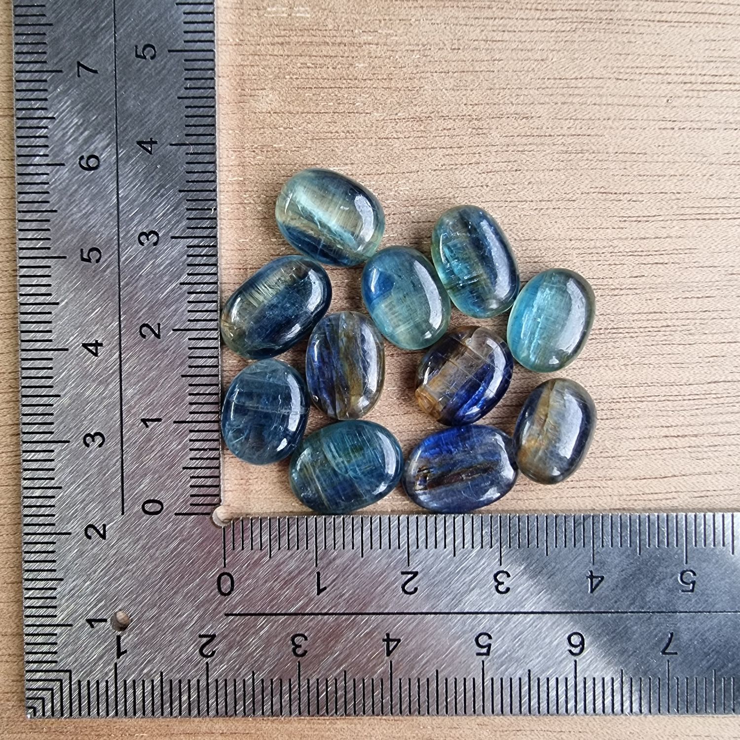 Blue Kyanite Cabochon Lot / Pendant Lot for jewelry making or diy craft projects 10.9gr