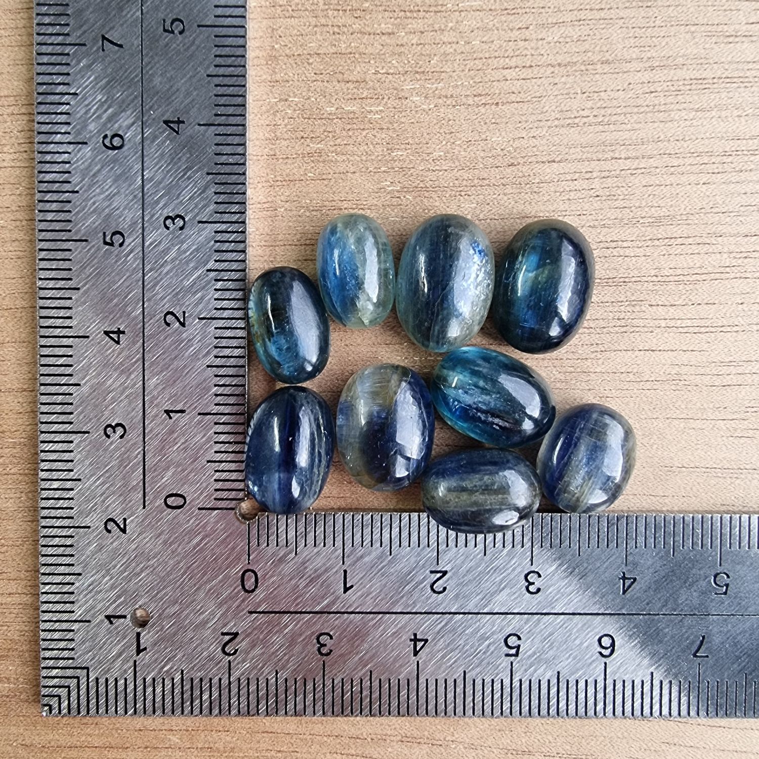 Blue Kyanite Cabochon Lot / Pendant Lot for jewelry making or diy craft projects 14.5gr