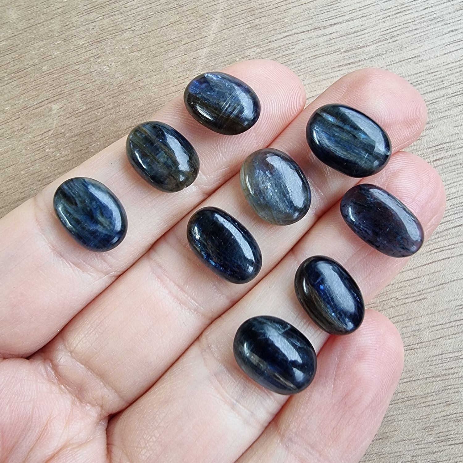 Blue Kyanite Cabochon Lot / Pendant Lot for jewelry making or diy craft projects 12.5gr