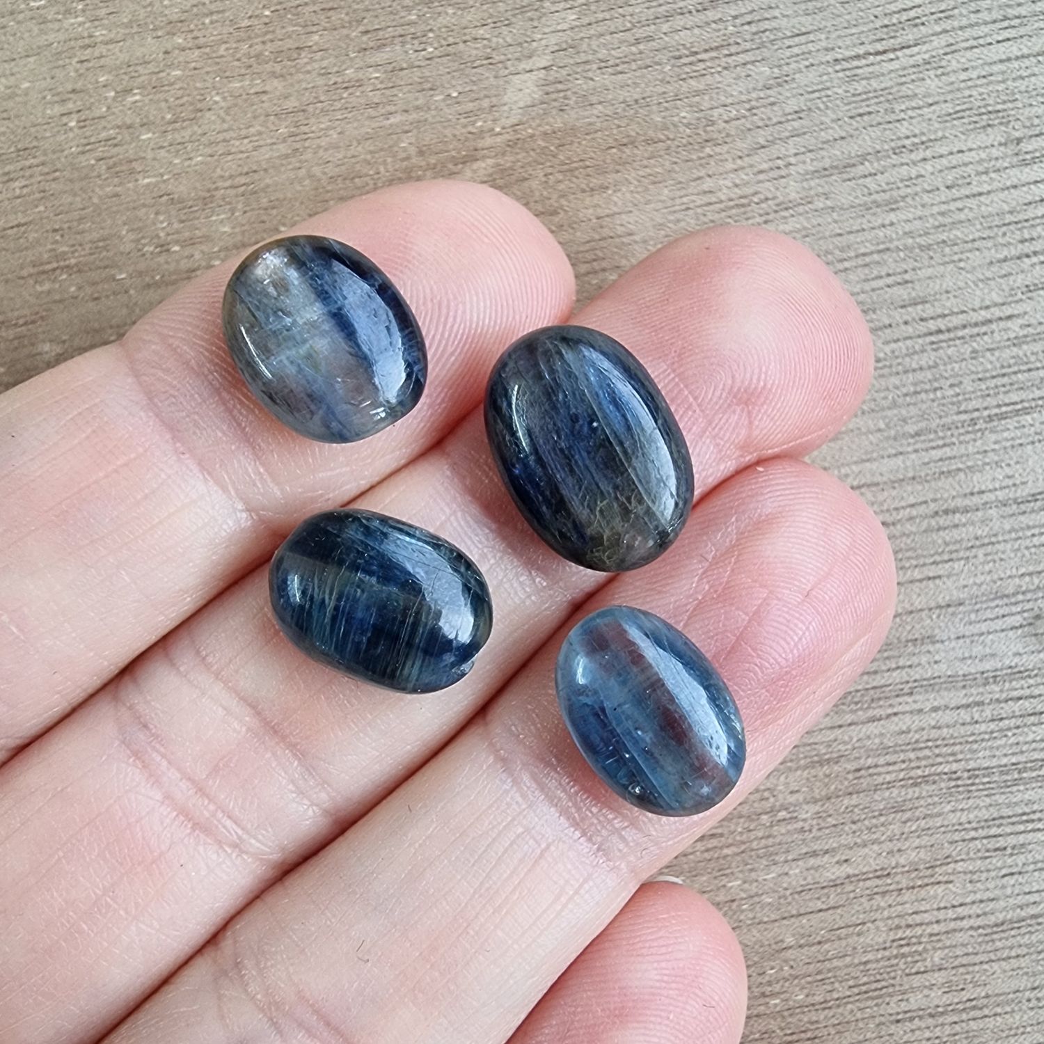 Blue Kyanite Cabochon Lot / Pendant Lot for jewelry making or diy craft projects 6.1gr