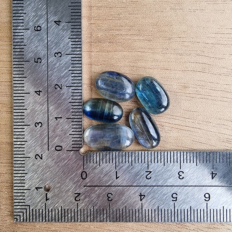 Blue Kyanite Cabochon Lot / Pendant Lot for jewelry making or diy craft projects 5.1gr
