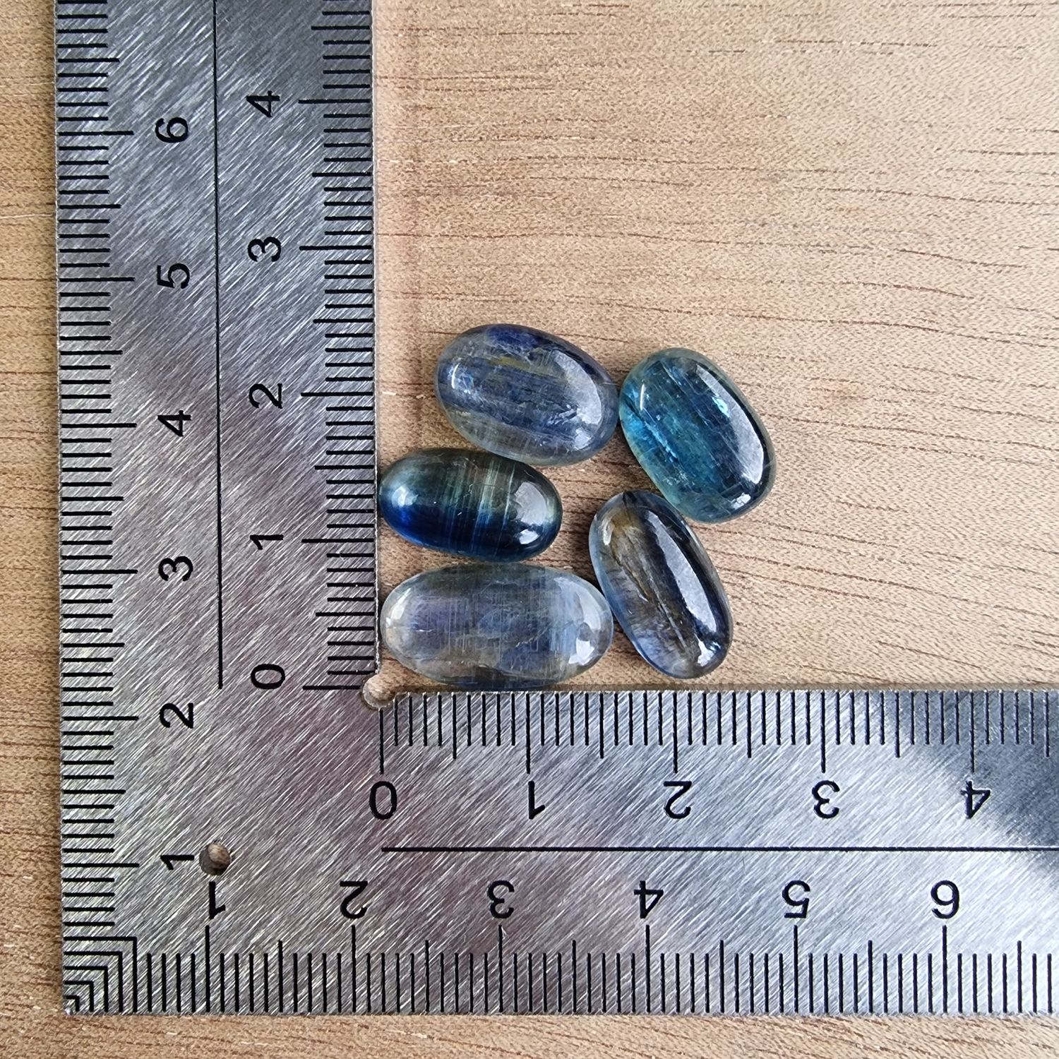 Blue Kyanite Cabochon Lot / Pendant Lot for jewelry making or diy craft projects 5.1gr