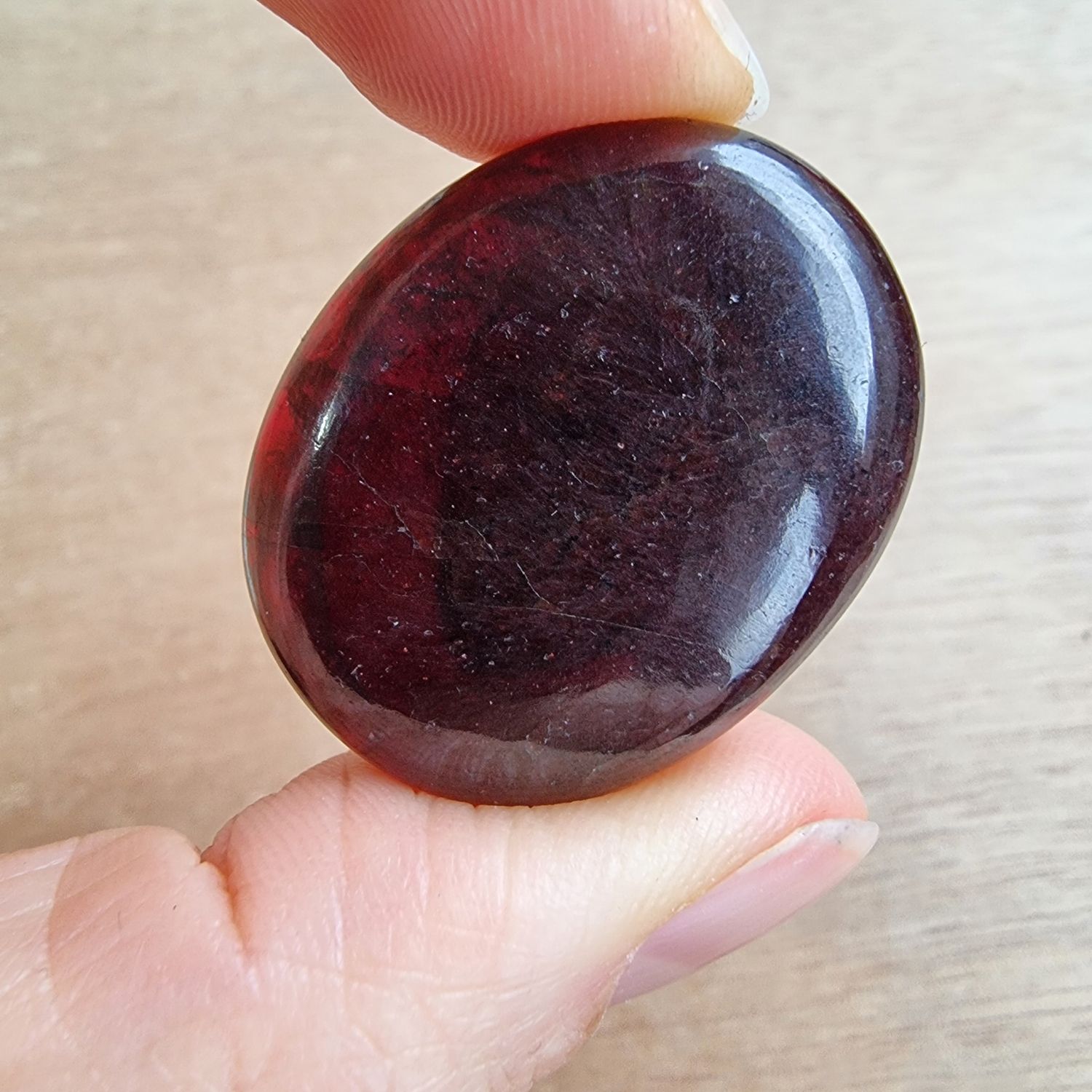 Garnet Cabochon / Pendant for jewelry making or diy craft projects 17.2gr
