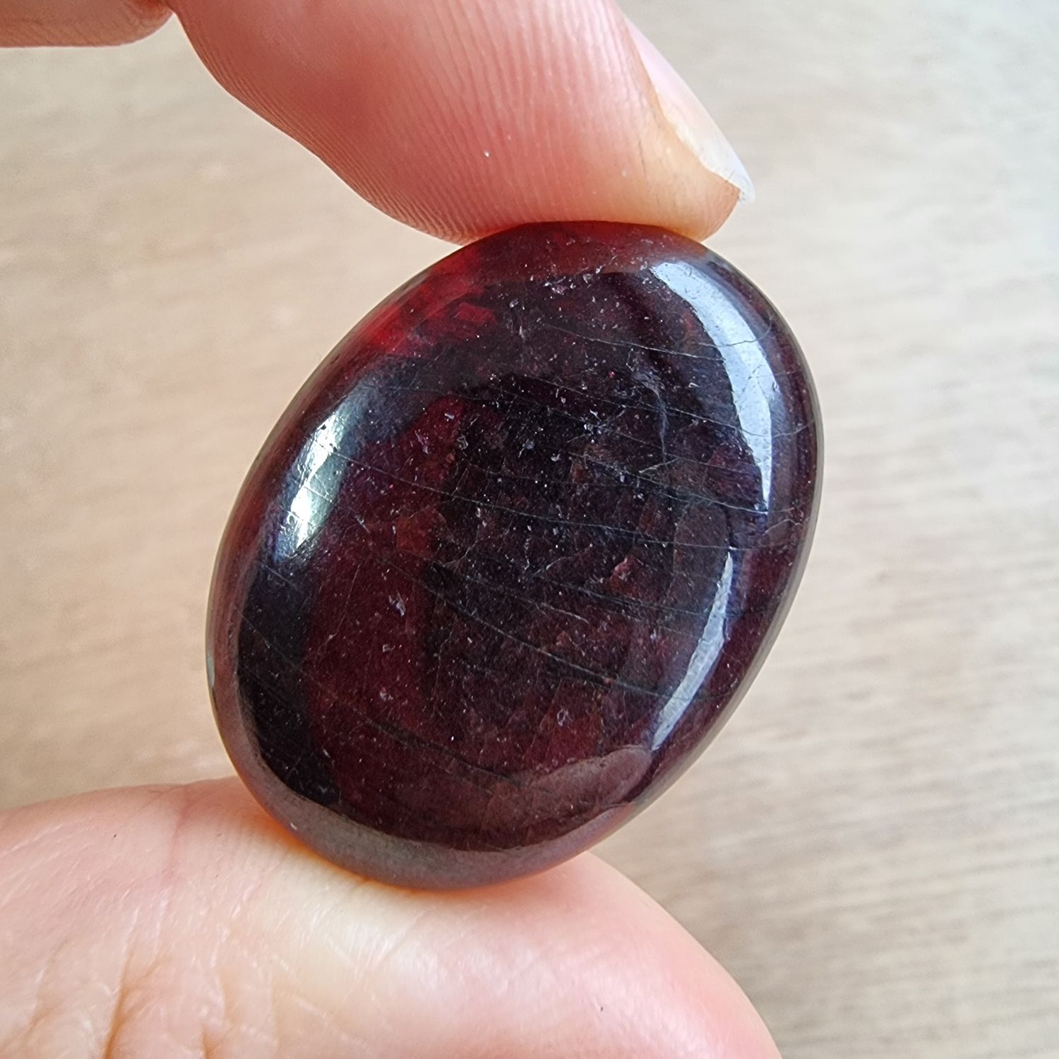 Garnet Cabochon / Pendant for jewelry making or diy craft projects 17gr
