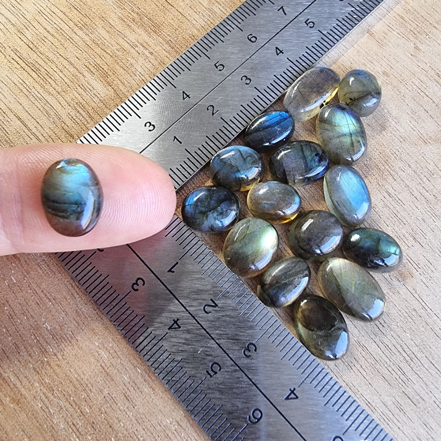 Labradorite Cabochon Lot / Pendant Lot for jewelry making or diy craft projects 13.9gr
