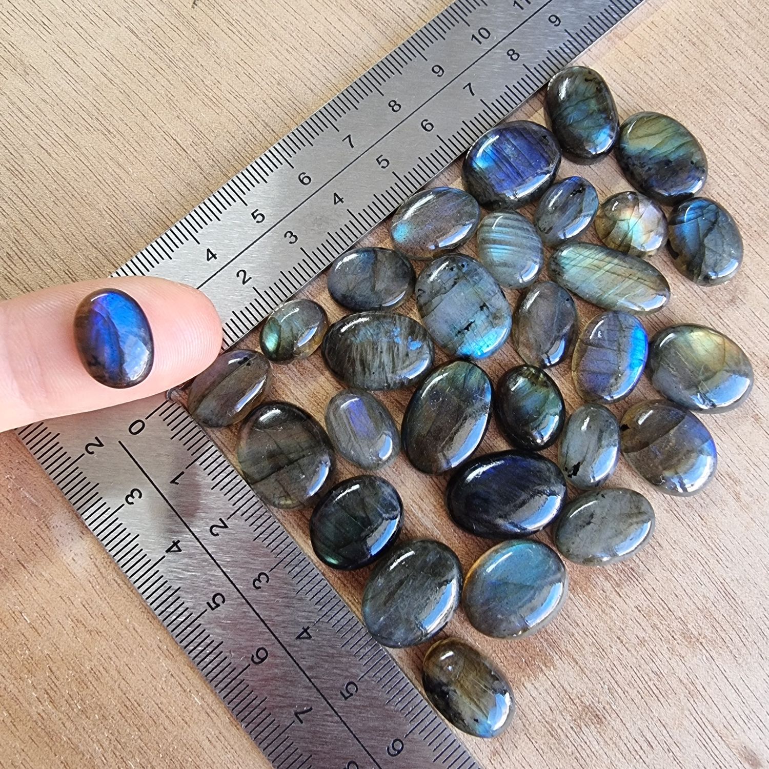 Labradorite Cabochon Lot / Pendant Lot for jewelry making or diy craft projects 51.6gr