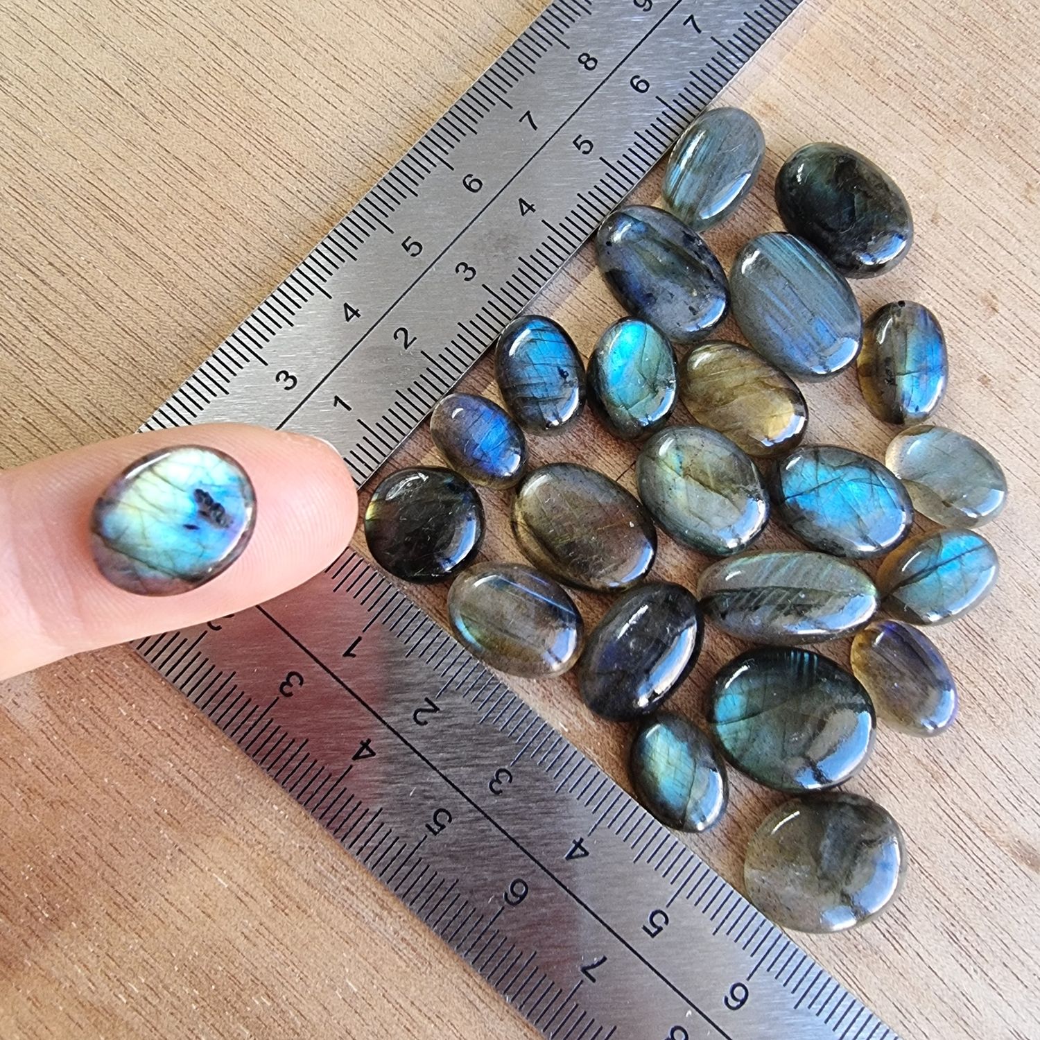 Labradorite Cabochon Lot / Pendant Lot for jewelry making or diy craft projects 33.6gr