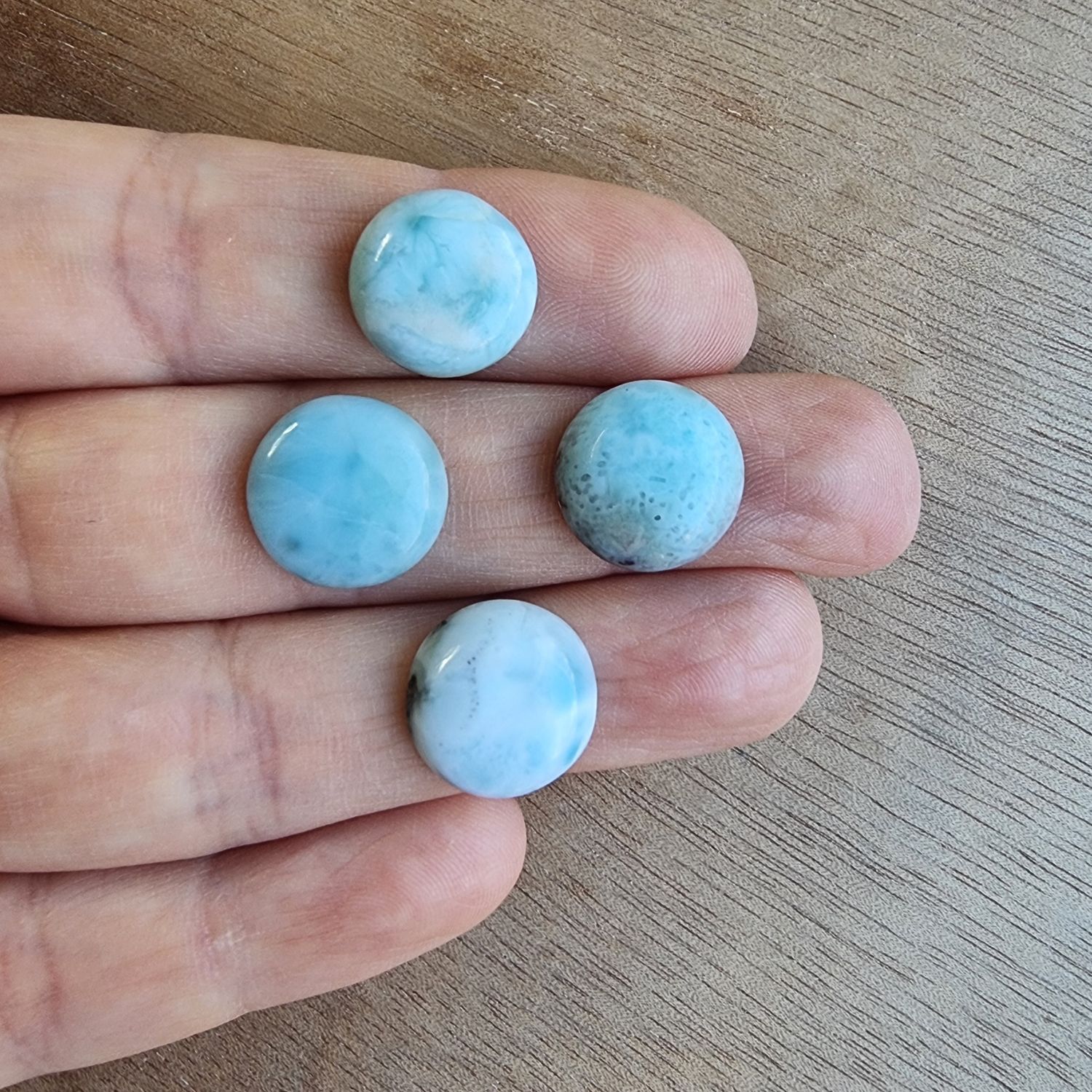 Larimar Cabochon Lot / Pendant Lot for jewelry making or diy craft projects 7.2gr