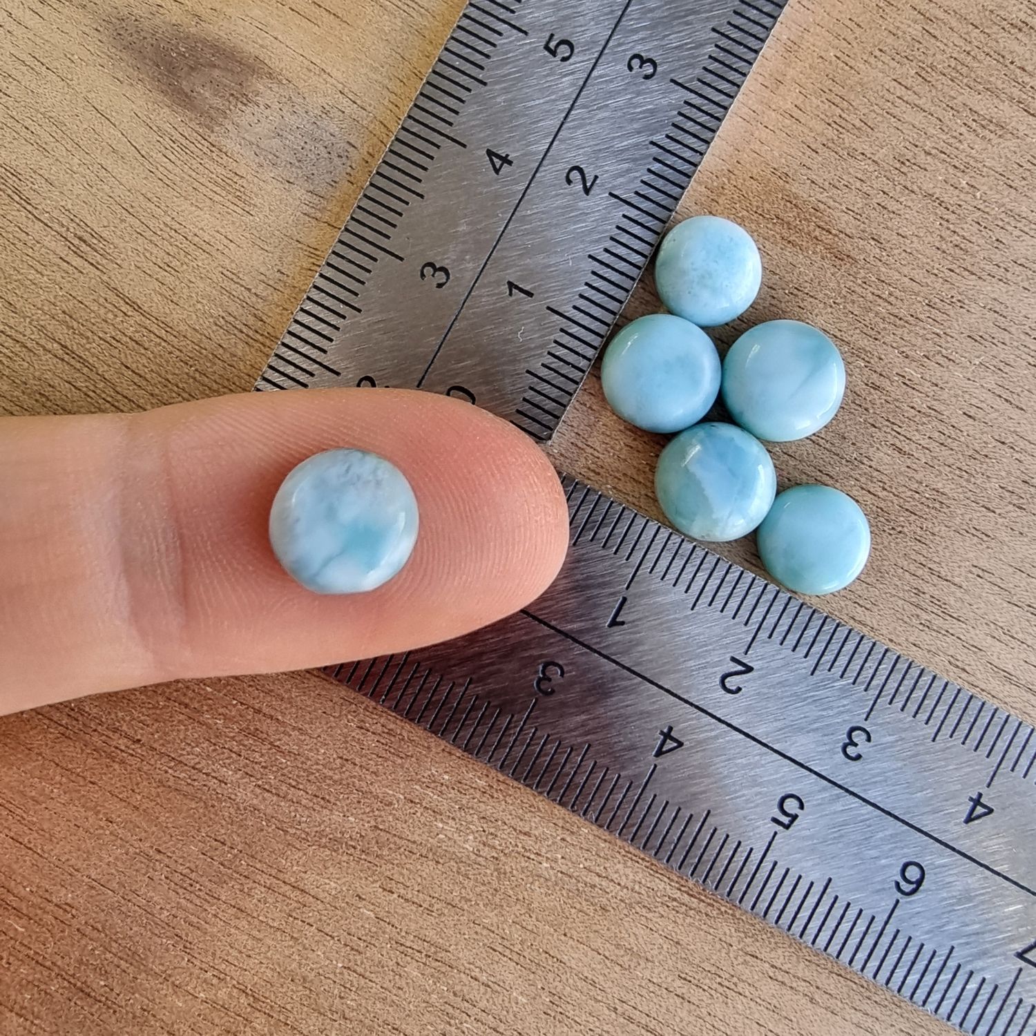 Larimar Cabochon Lot / Pendant Lot for jewelry making or diy craft projects 3.4gr