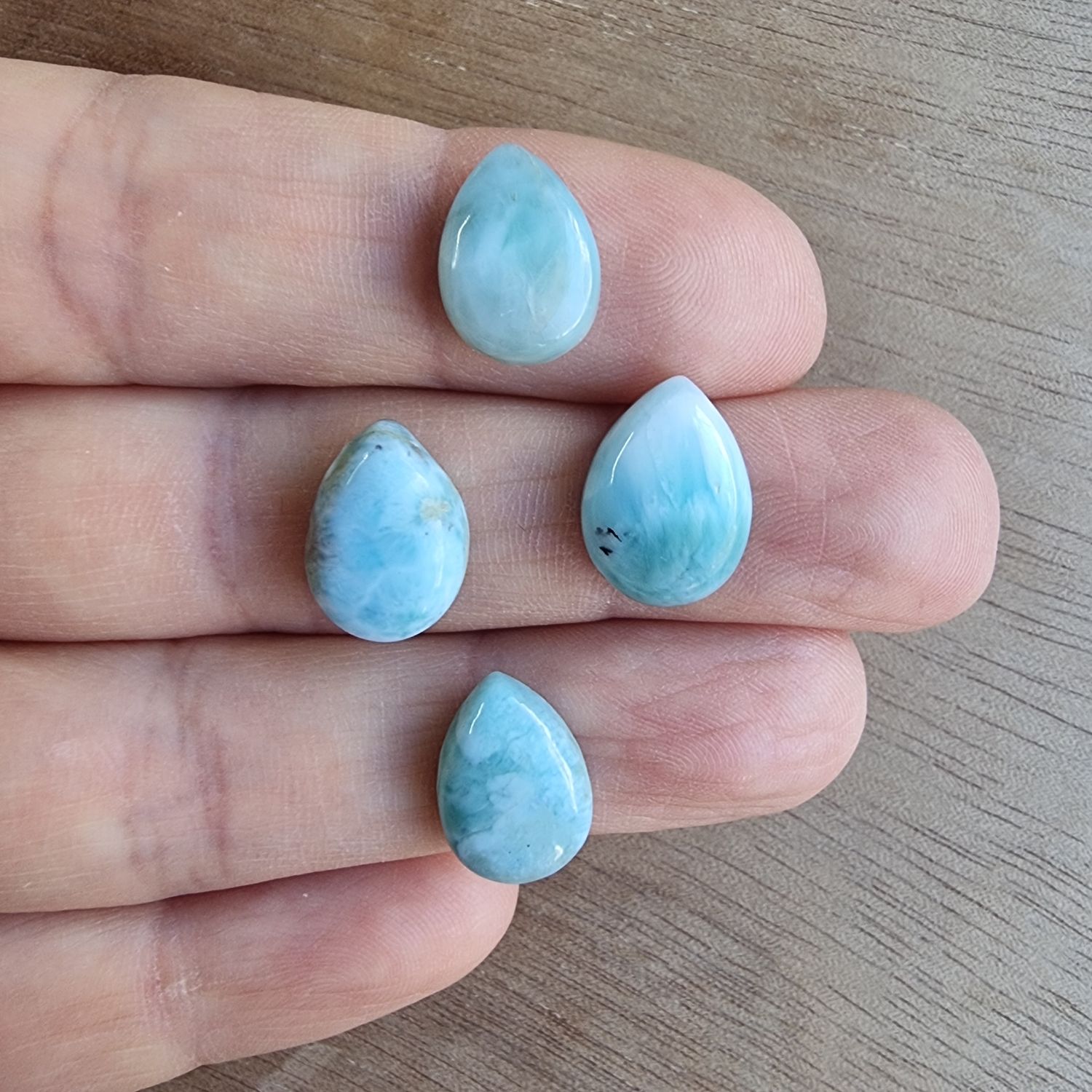 Larimar Cabochon Lot / Pendant Lot for jewelry making or diy craft projects 5.2gr