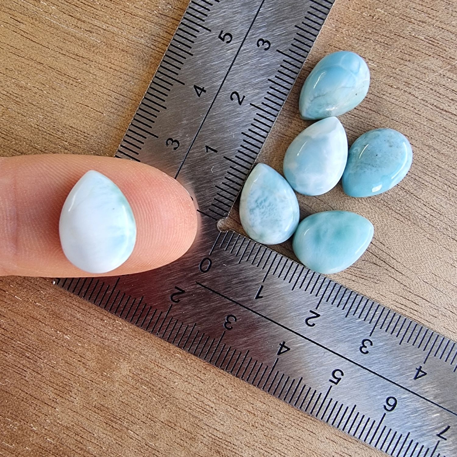 Larimar Cabochon Lot / Pendant Lot for jewelry making or diy craft projects 7.3gr