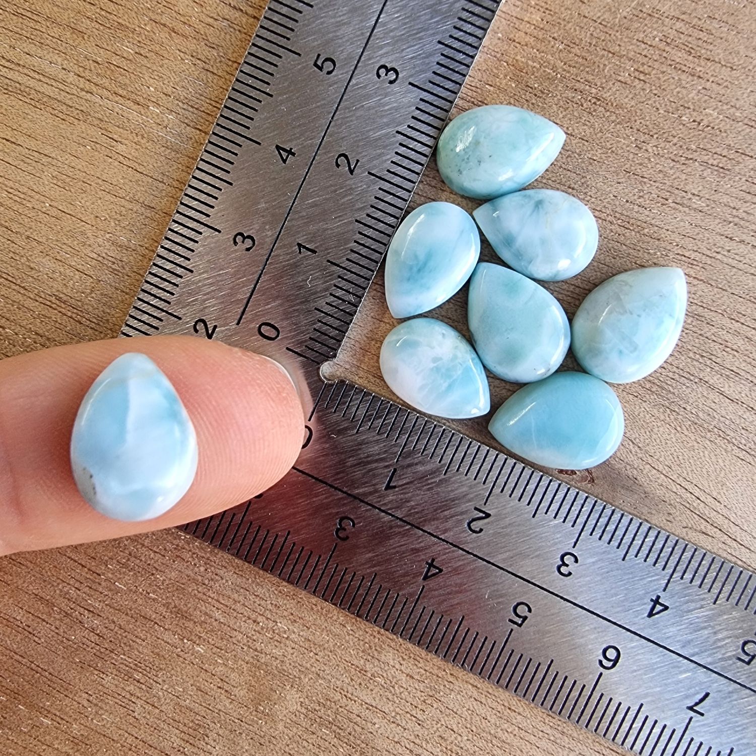 Larimar Cabochon Lot / Pendant Lot for jewelry making or diy craft projects 8.2gr
