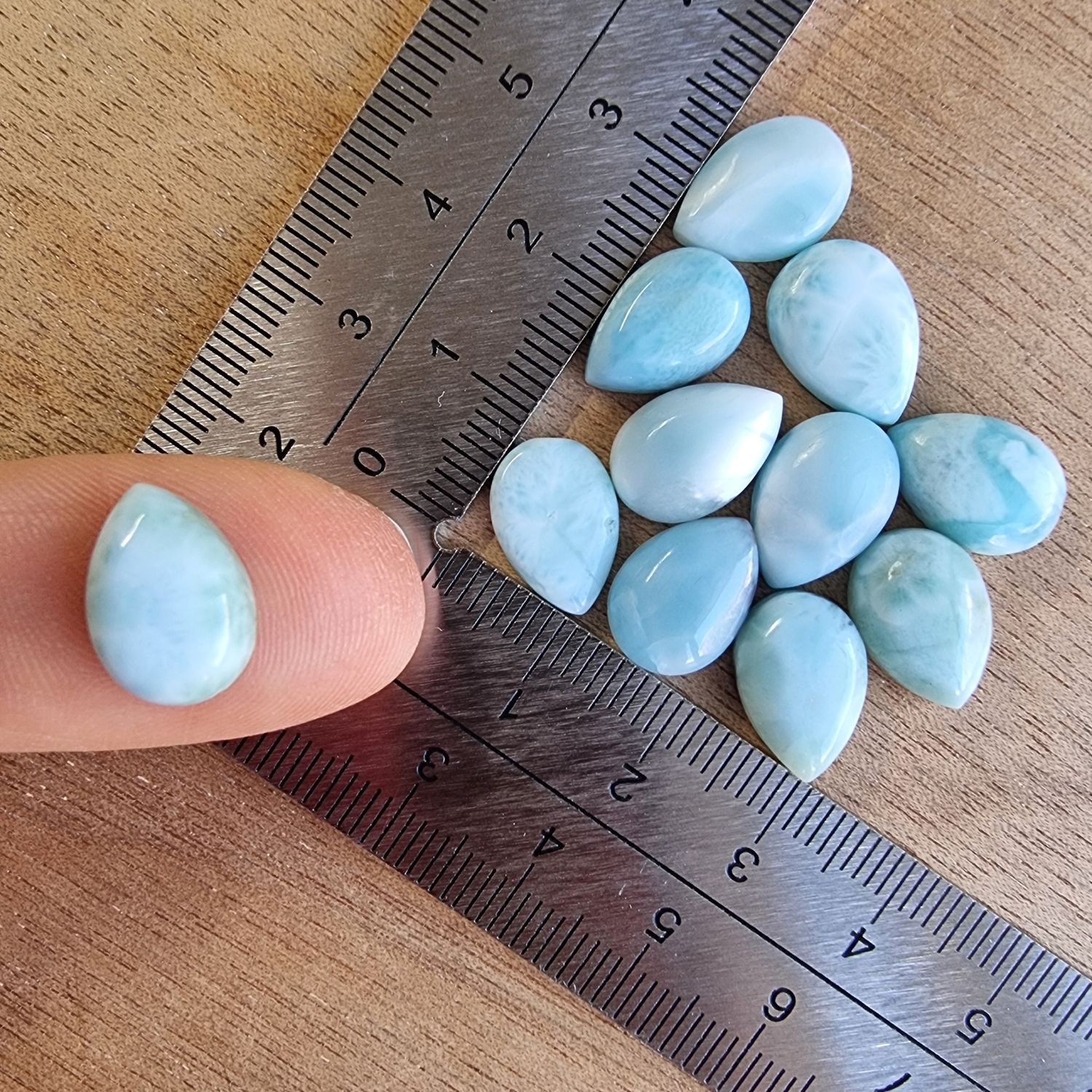 Larimar Cabochon Lot / Pendant Lot for jewelry making or diy craft projects 10.7gr