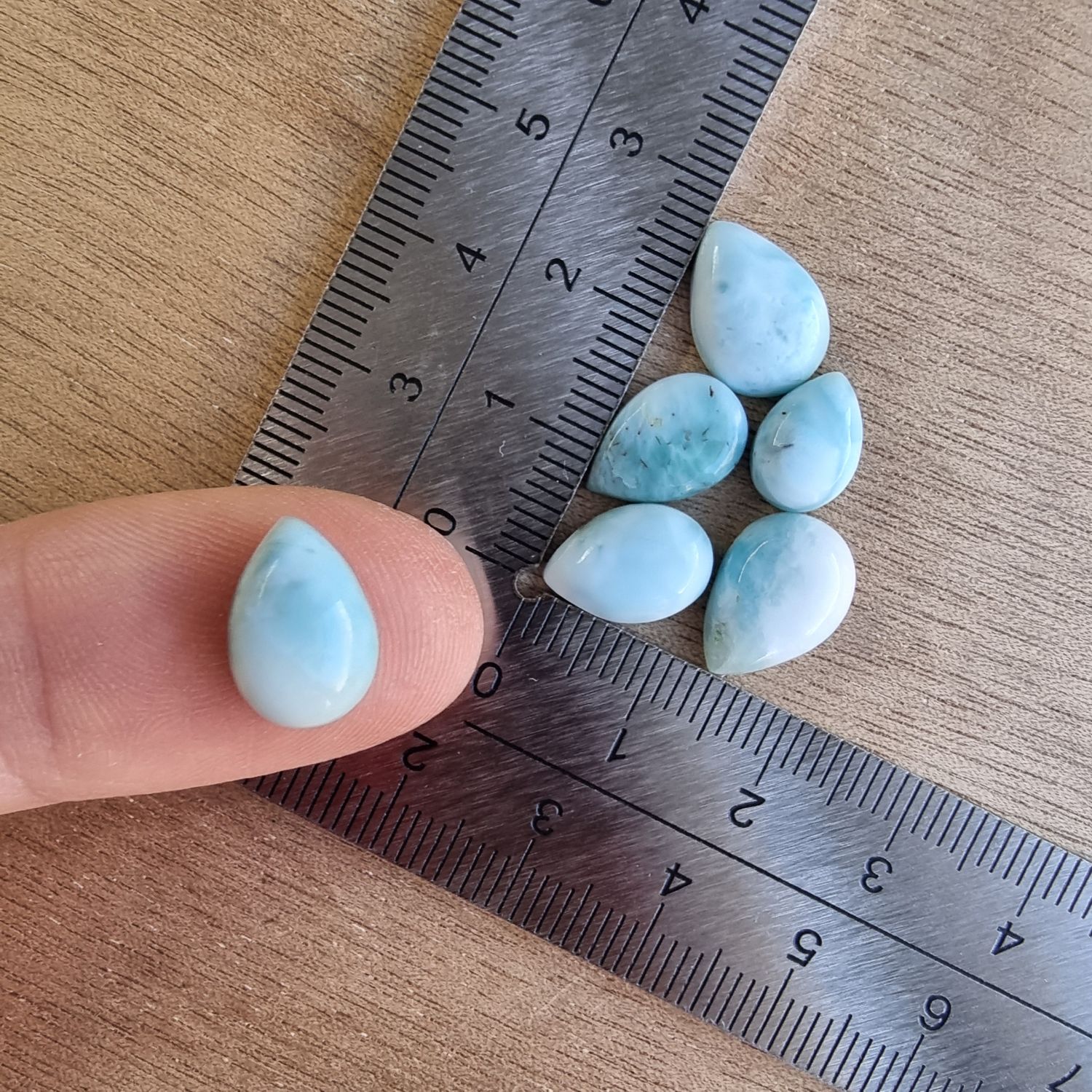 Larimar Cabochon Lot / Pendant Lot for jewelry making or diy craft projects 4.5gr