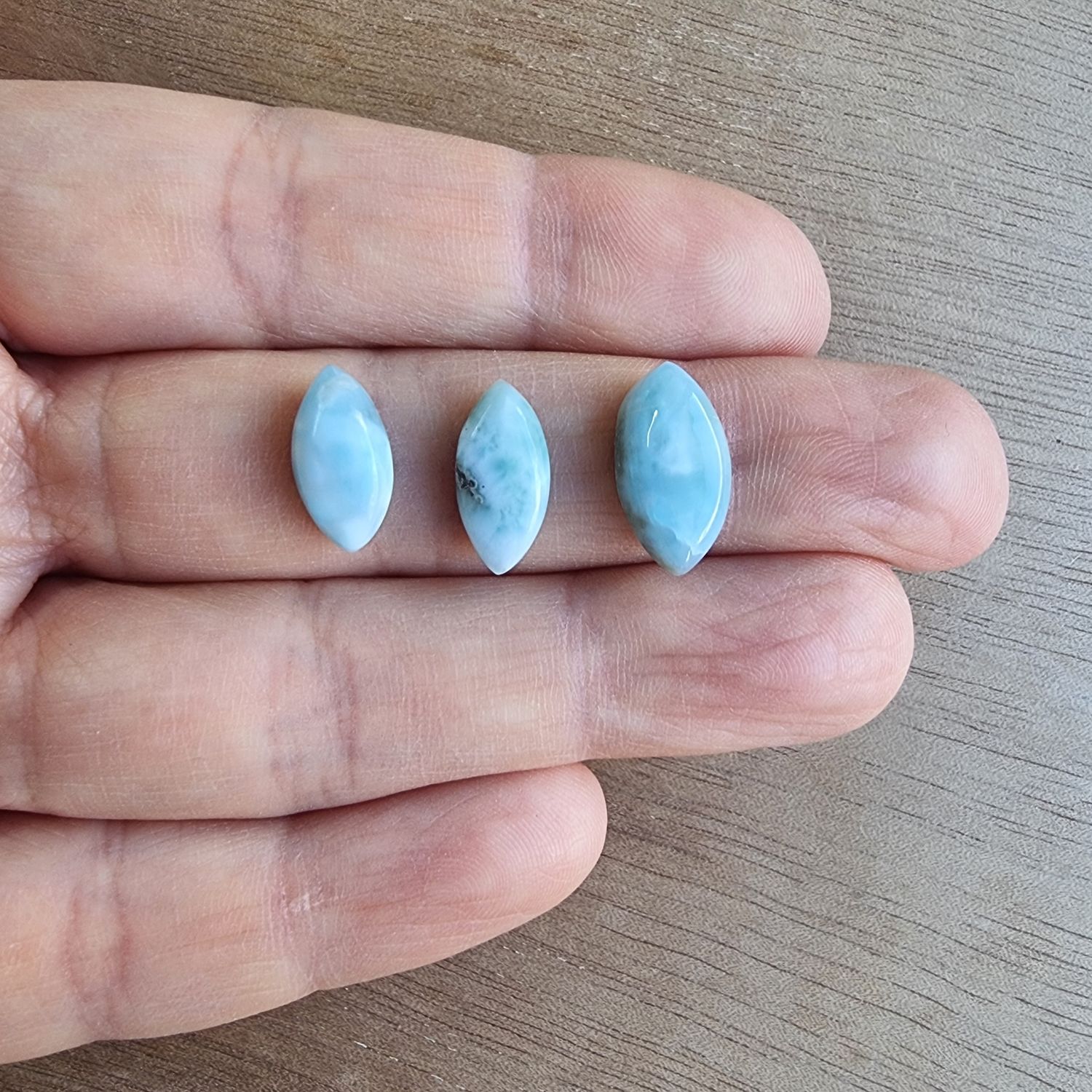 Larimar Cabochon Lot / Pendant Lot for jewelry making or diy craft projects 2.8gr