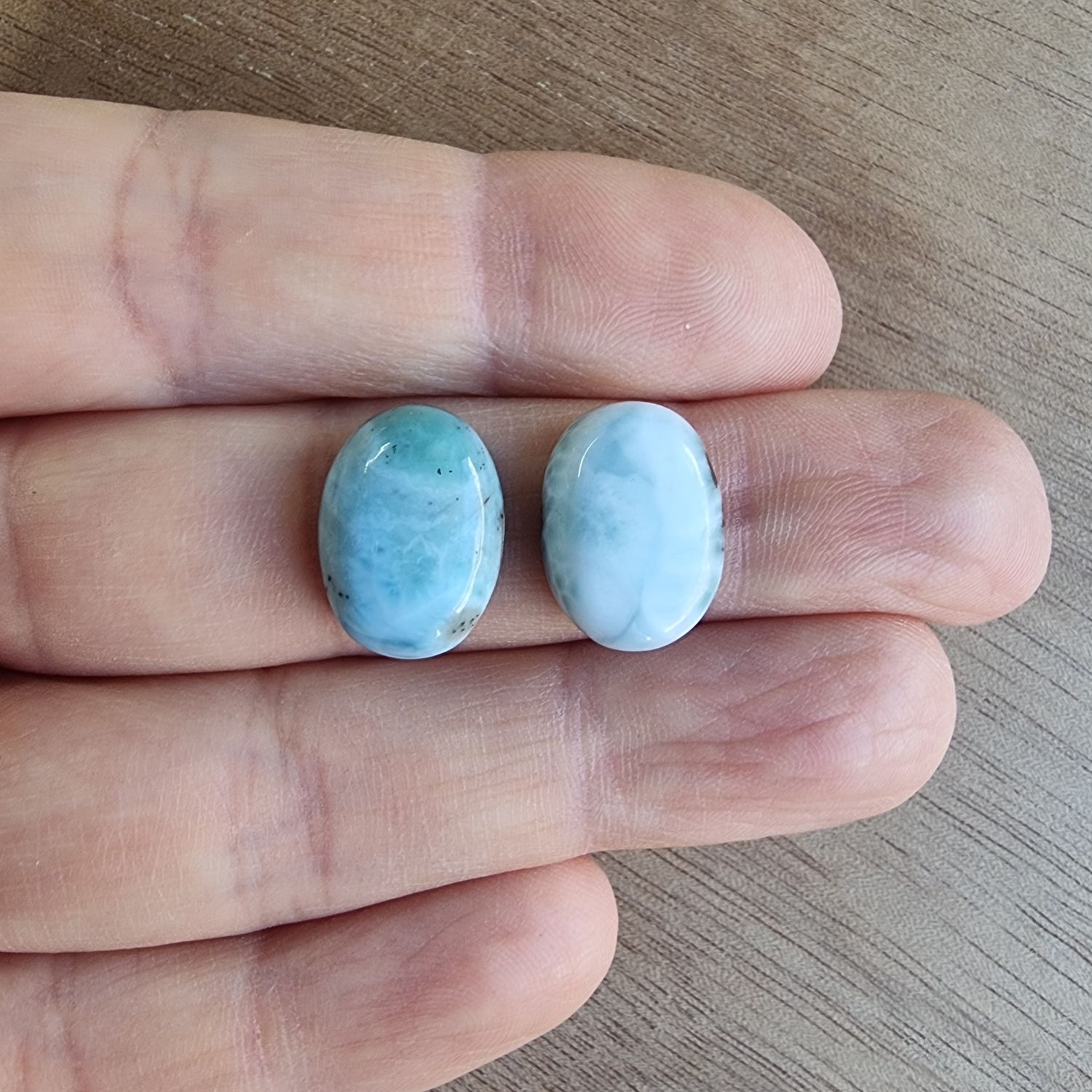 Larimar Cabochon Lot / Pendant Lot for jewelry making or diy craft projects 4.3gr