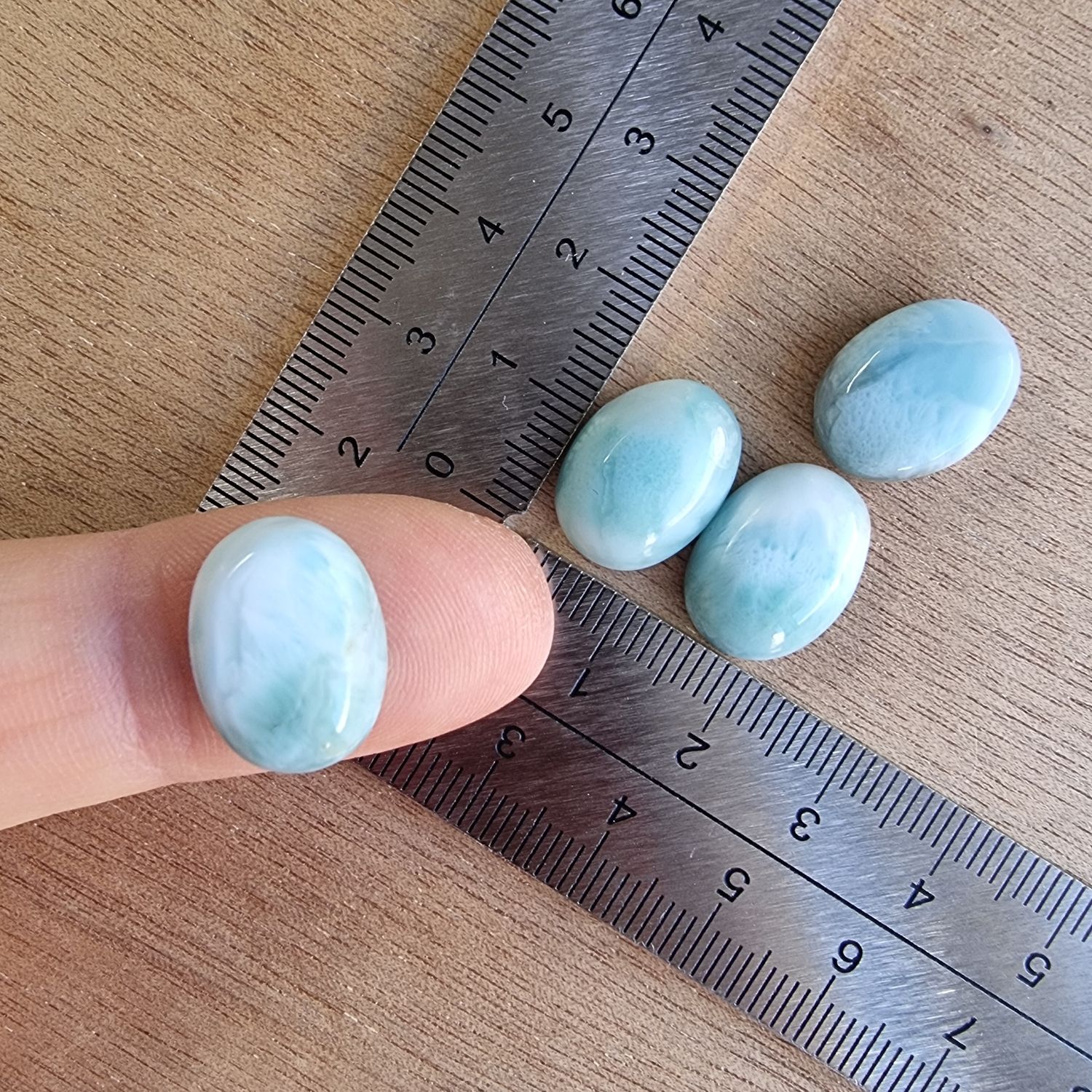 Larimar Cabochon Lot / Pendant Lot for jewelry making or diy craft projects 7.8gr