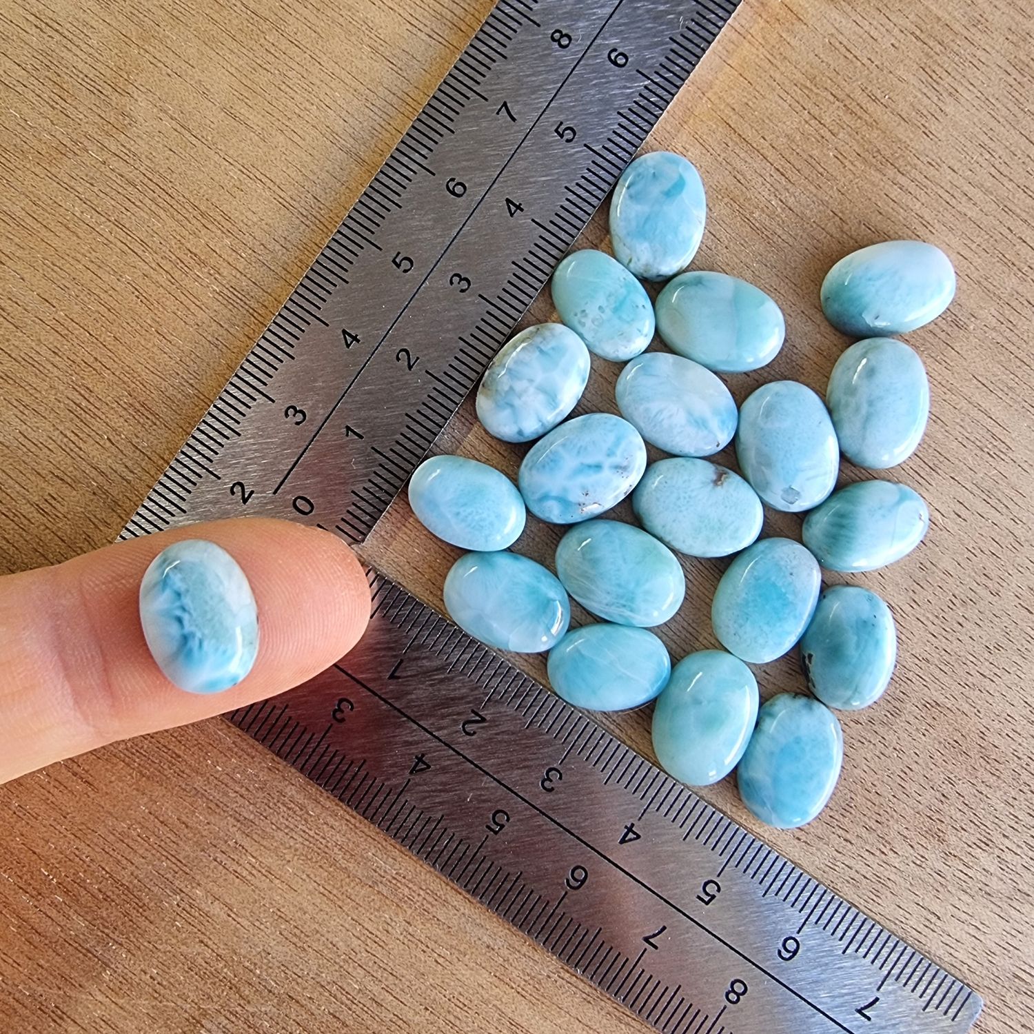 Larimar Cabochon Lot / Pendant Lot for jewelry making or diy craft projects 24.7gr