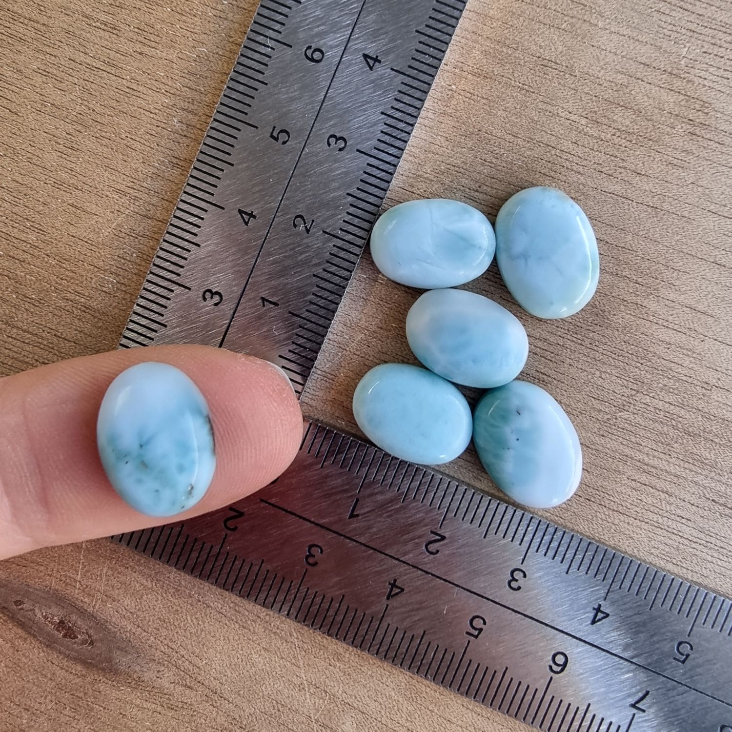 Larimar Cabochon Lot / Pendant Lot for jewelry making or diy craft projects 8.7gr