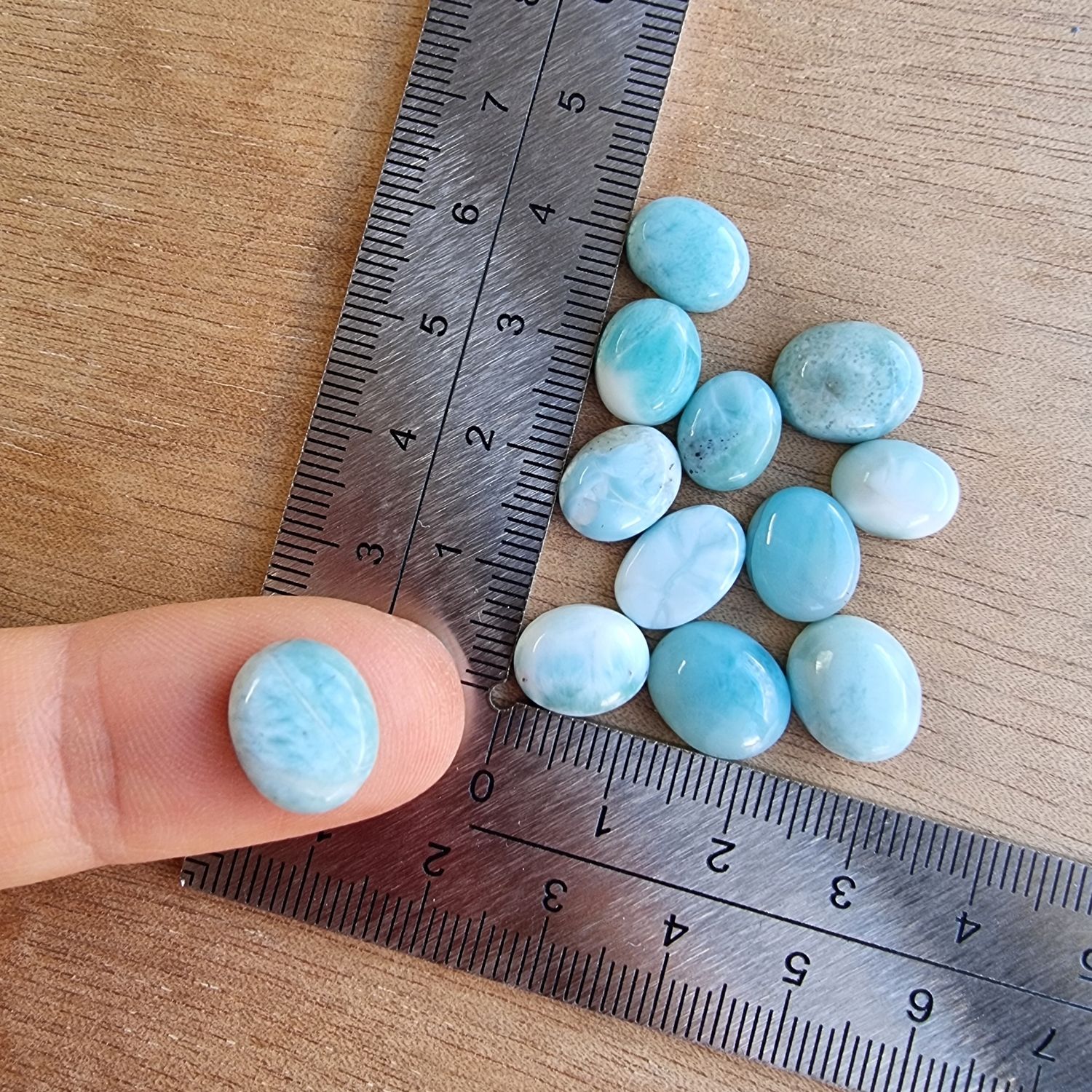 Larimar Cabochon Lot / Pendant Lot for jewelry making or diy craft projects 10.7gr