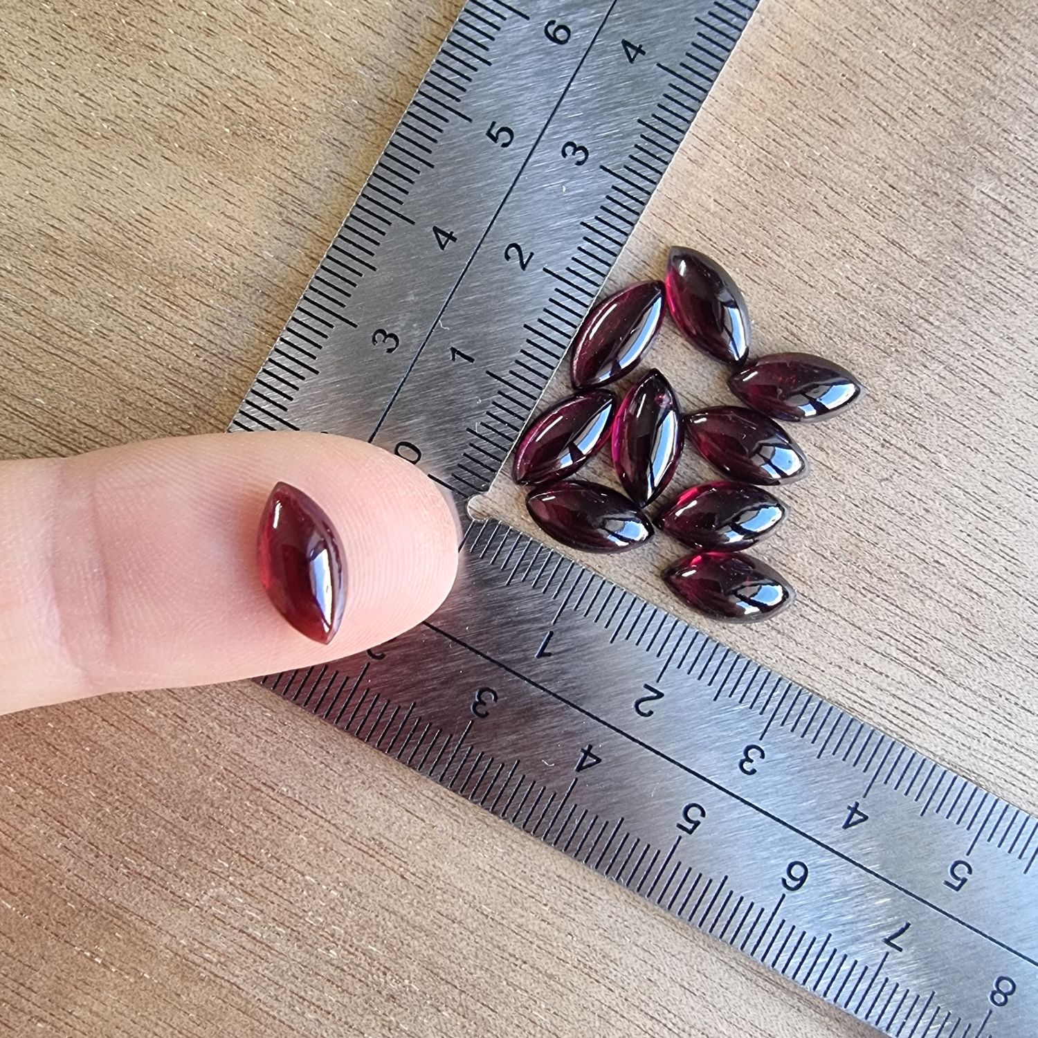 Garnet Cabochon Lot / Pendant Lot for jewelry making or diy craft projects 4.8gr