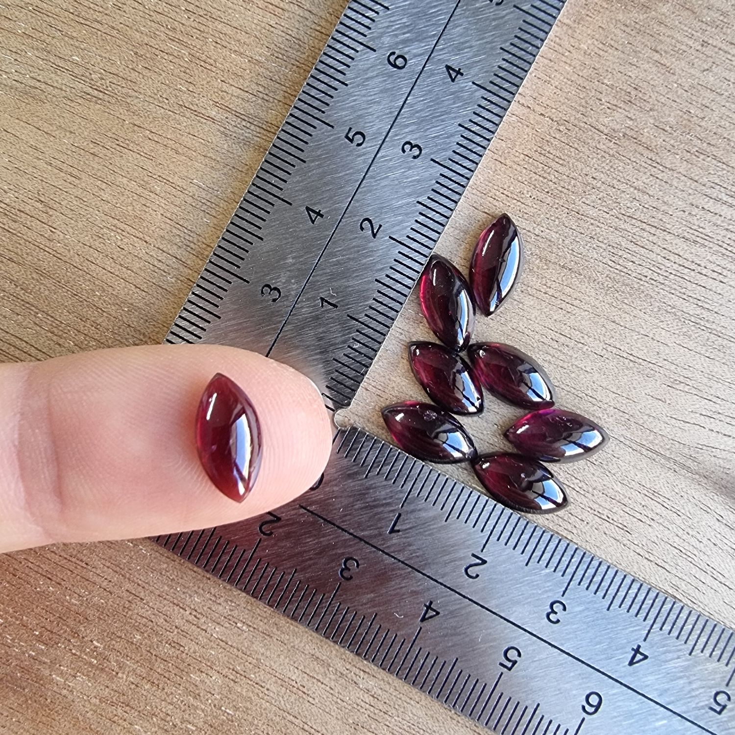 Garnet Cabochon Lot / Pendant Lot for jewelry making or diy craft projects 3.6gr