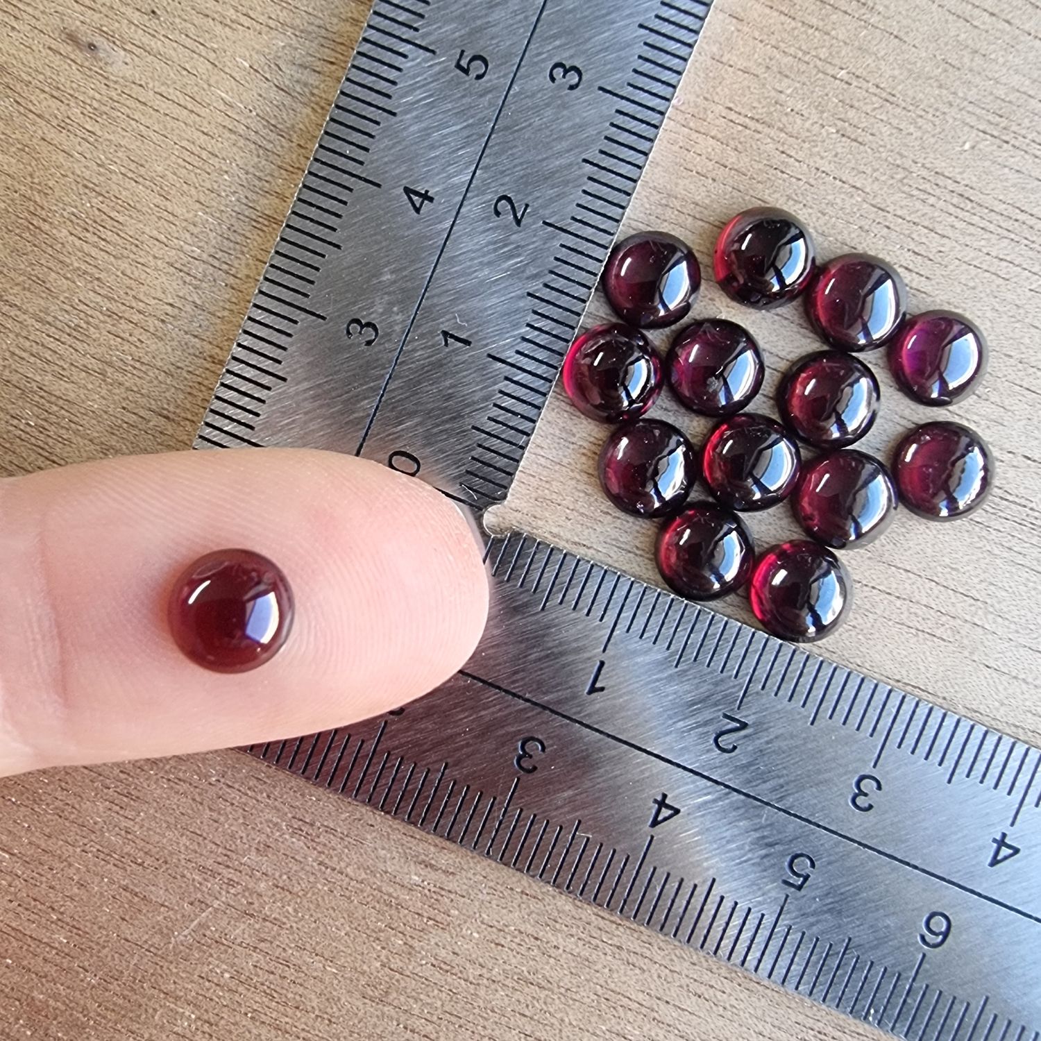 Garnet Cabochon Lot / Pendant Lot for jewelry making or diy craft projects 4.8gr