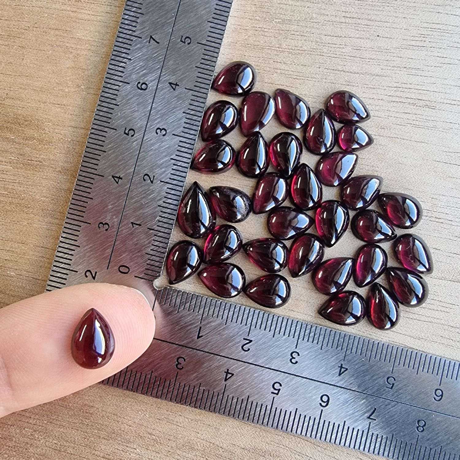 Garnet Cabochon Lot / Pendant Lot for jewelry making or diy craft projects 16.2gr