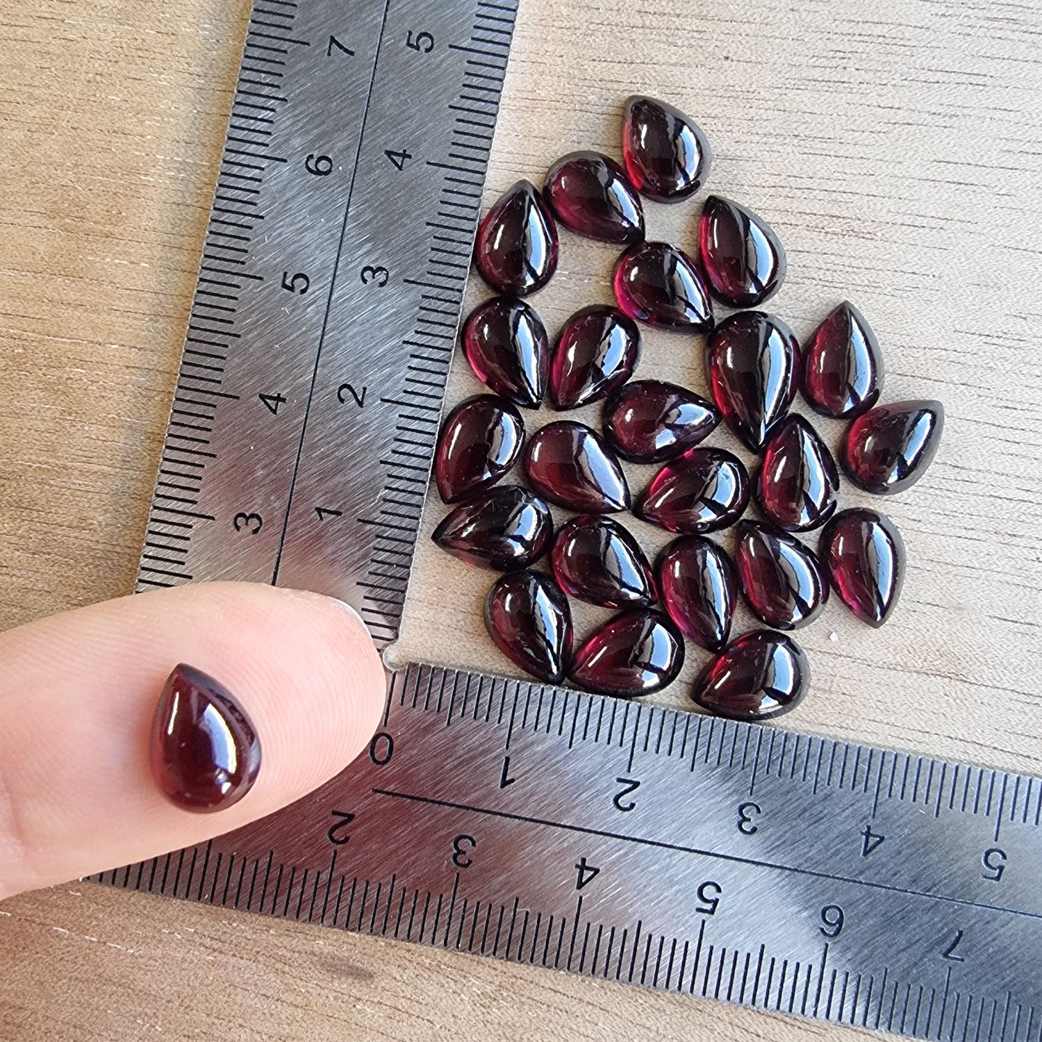 Garnet Cabochon Lot / Pendant Lot for jewelry making or diy craft projects 12.6gr