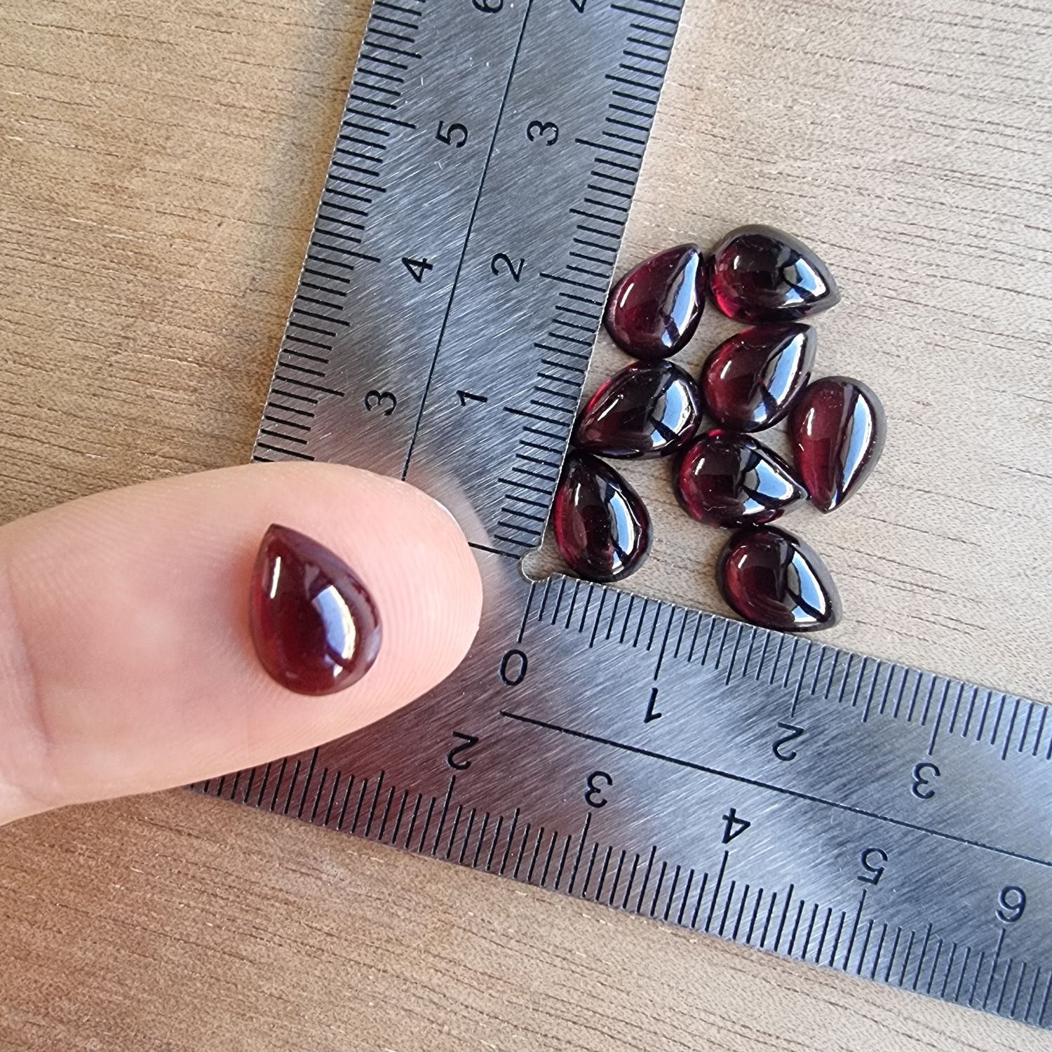 Garnet Cabochon Lot / Pendant Lot for jewelry making or diy craft projects 4.7gr