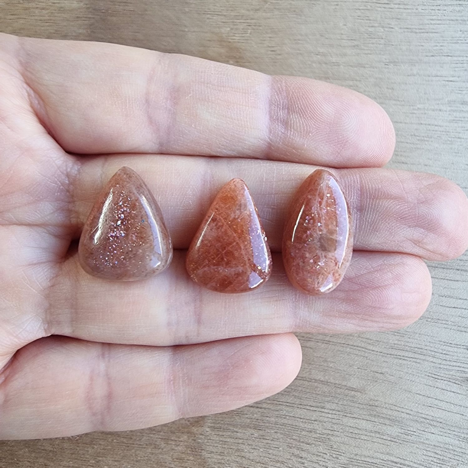 Sunstone Cabochon Lot / Pendant Lot for jewelry making or diy craft projects 9.3gr