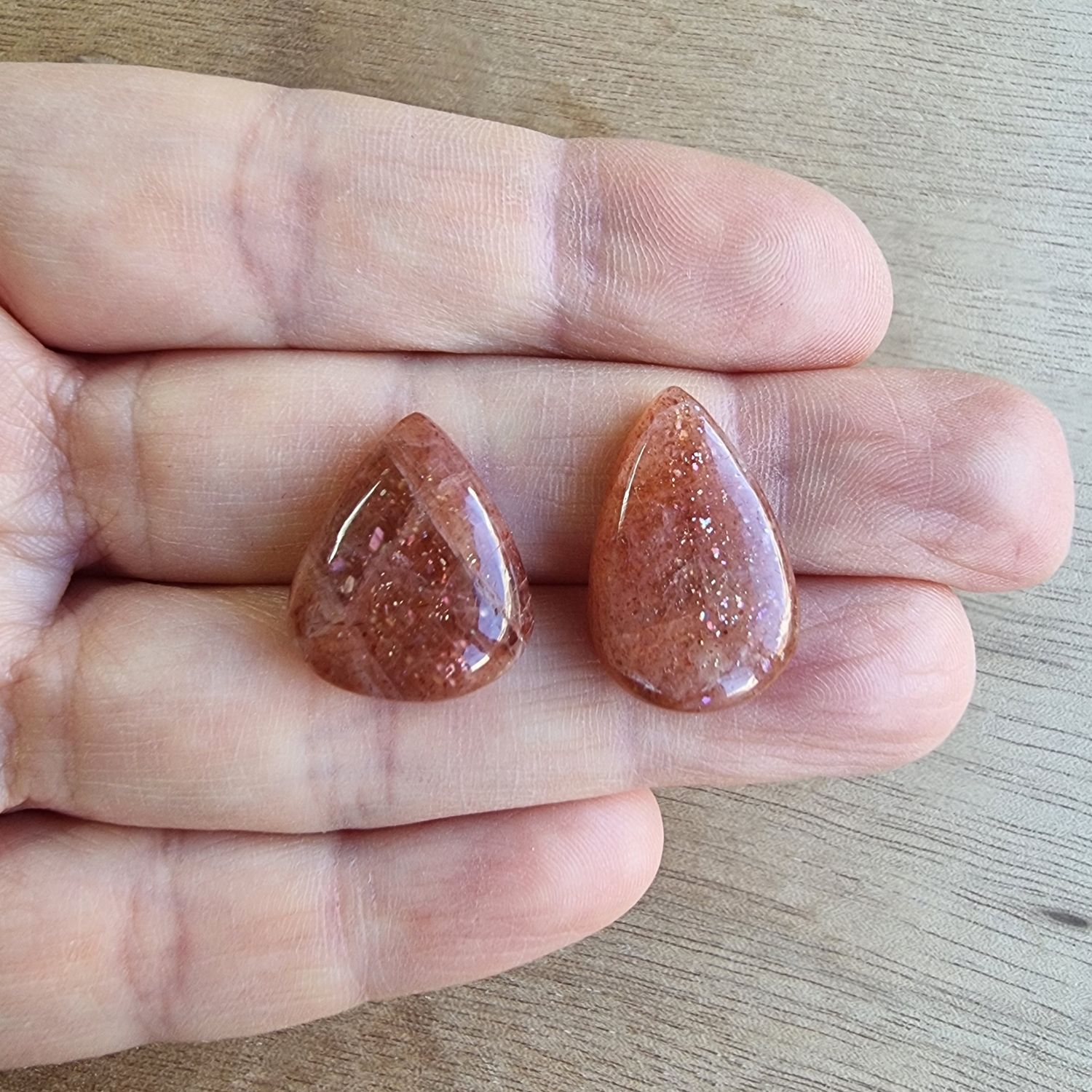 Sunstone Cabochon Lot / Pendant Lot for jewelry making or diy craft projects 6.3gr