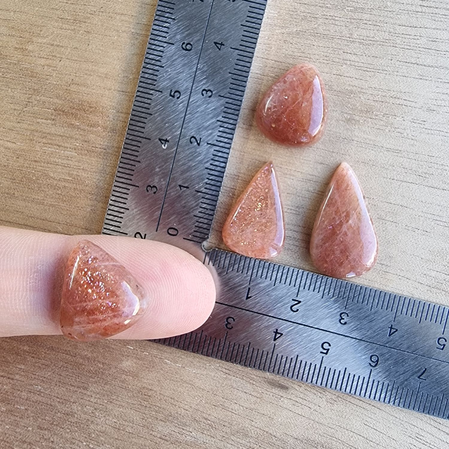 Sunstone Cabochon Lot / Pendant Lot for jewelry making or diy craft projects 8.6gr