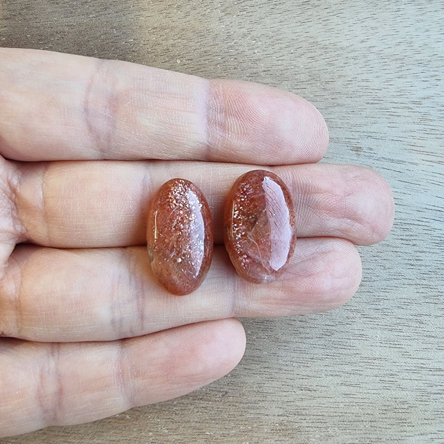 Sunstone Cabochon Lot / Pendant Lot for jewelry making or diy craft projects 5.9gr