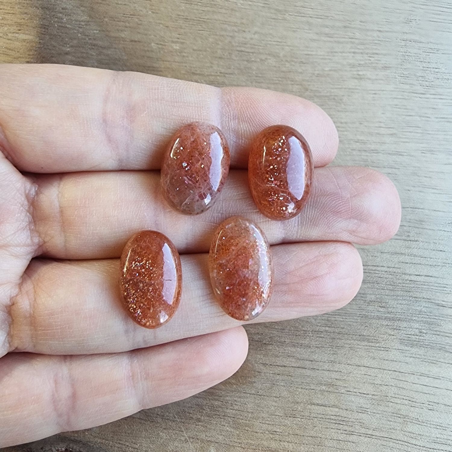 Sunstone Cabochon Lot / Pendant Lot for jewelry making or diy craft projects 9.3gr