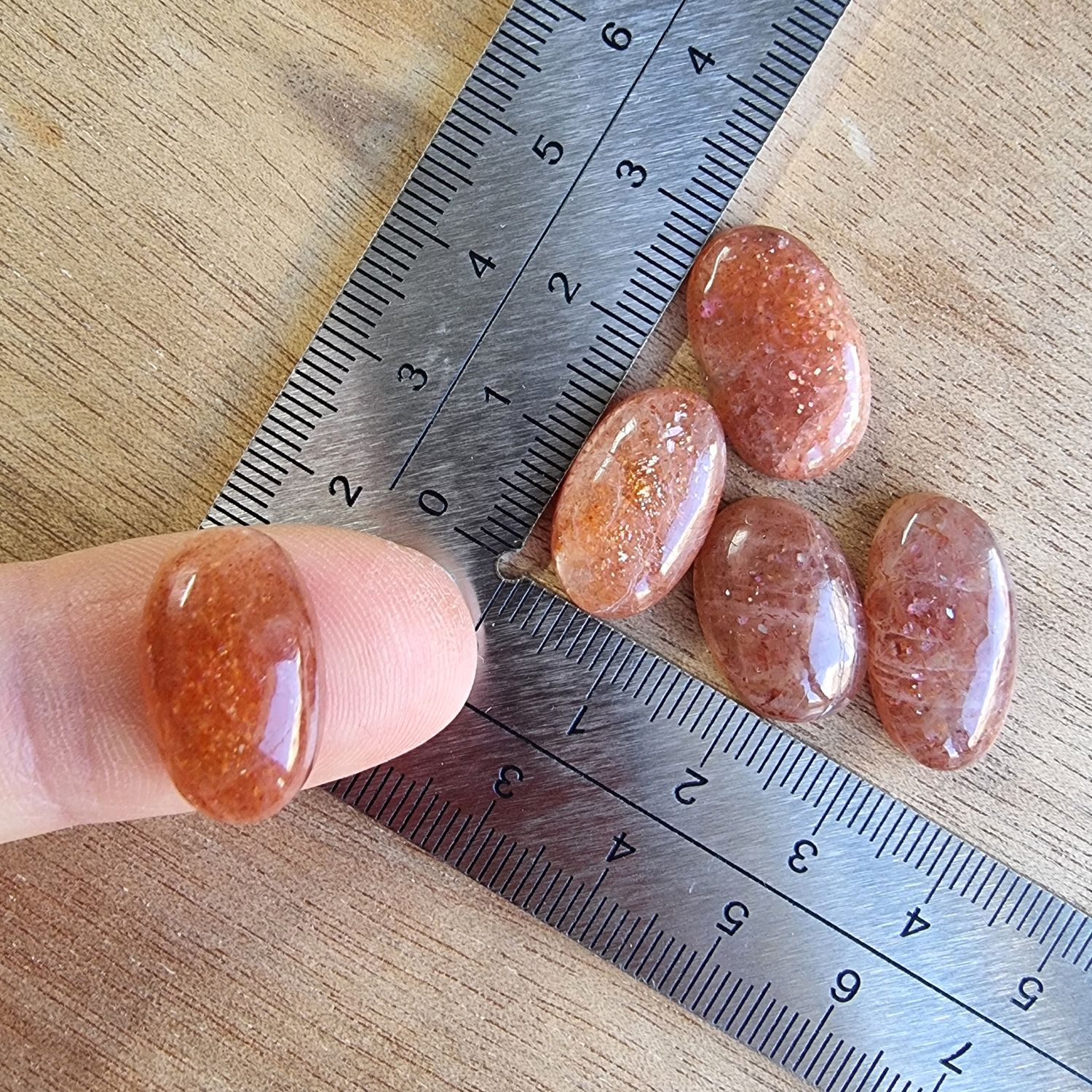 Sunstone Cabochon Lot / Pendant Lot for jewelry making or diy craft projects 10.5gr