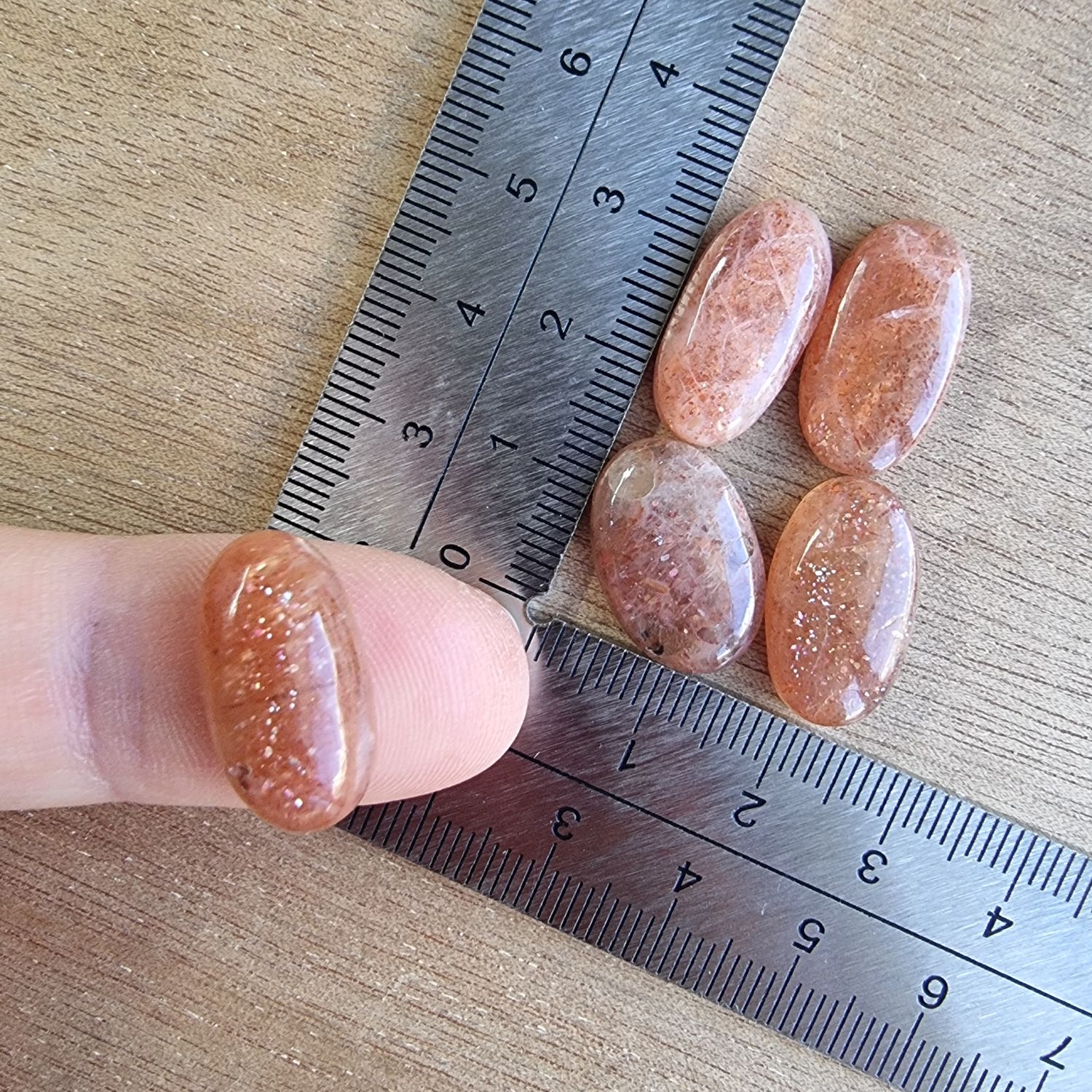 Sunstone Cabochon Lot / Pendant Lot for jewelry making or diy craft projects 9.1gr