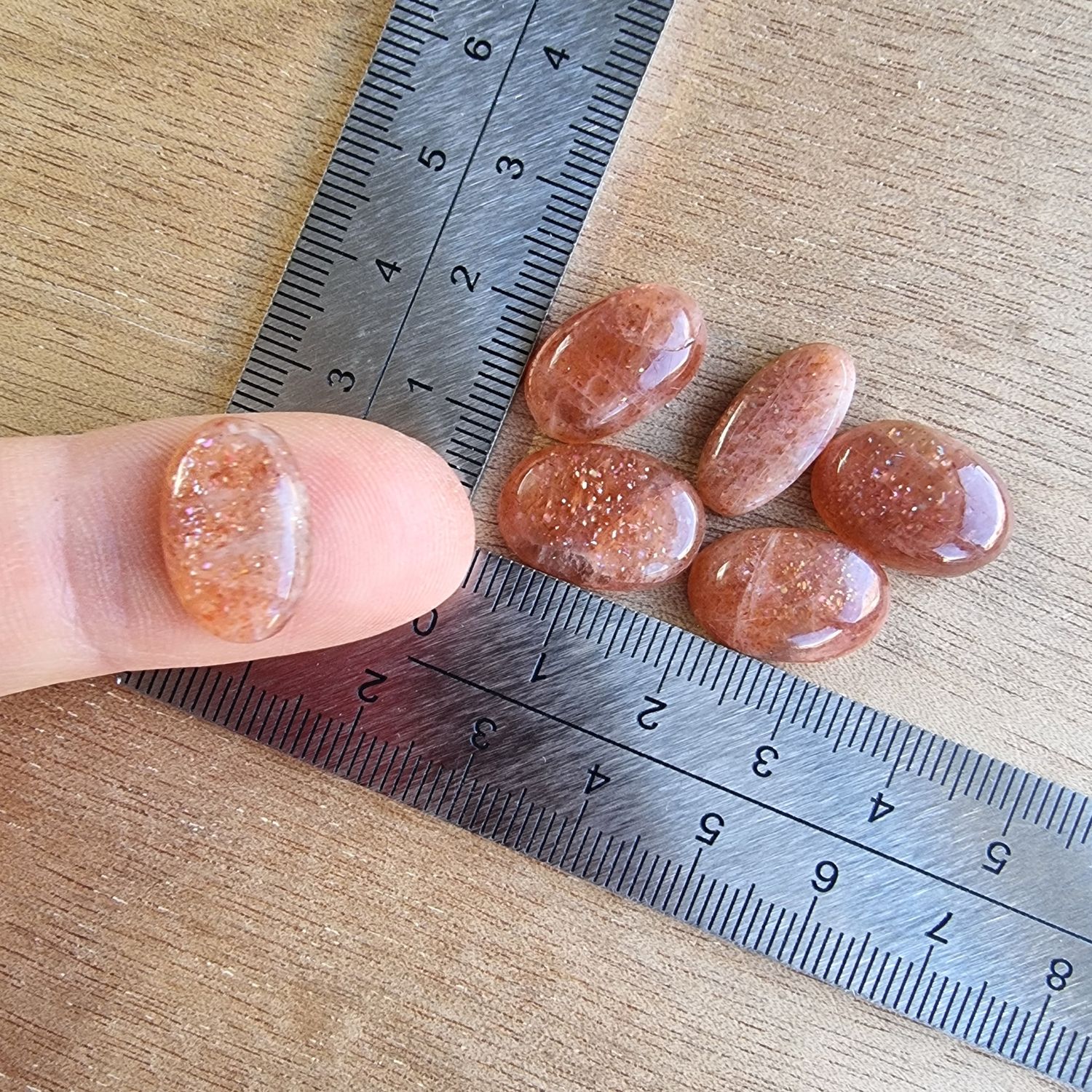 Sunstone Cabochon Lot / Pendant Lot for jewelry making or diy craft projects 8.9gr