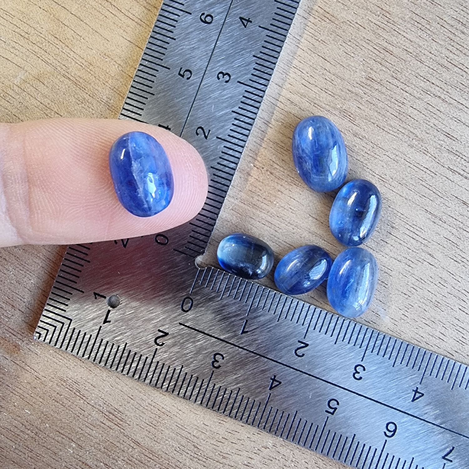 Blue Kyanite Cabochon Lot / Pendant Lot for jewelry making or diy craft projects 5.8gr