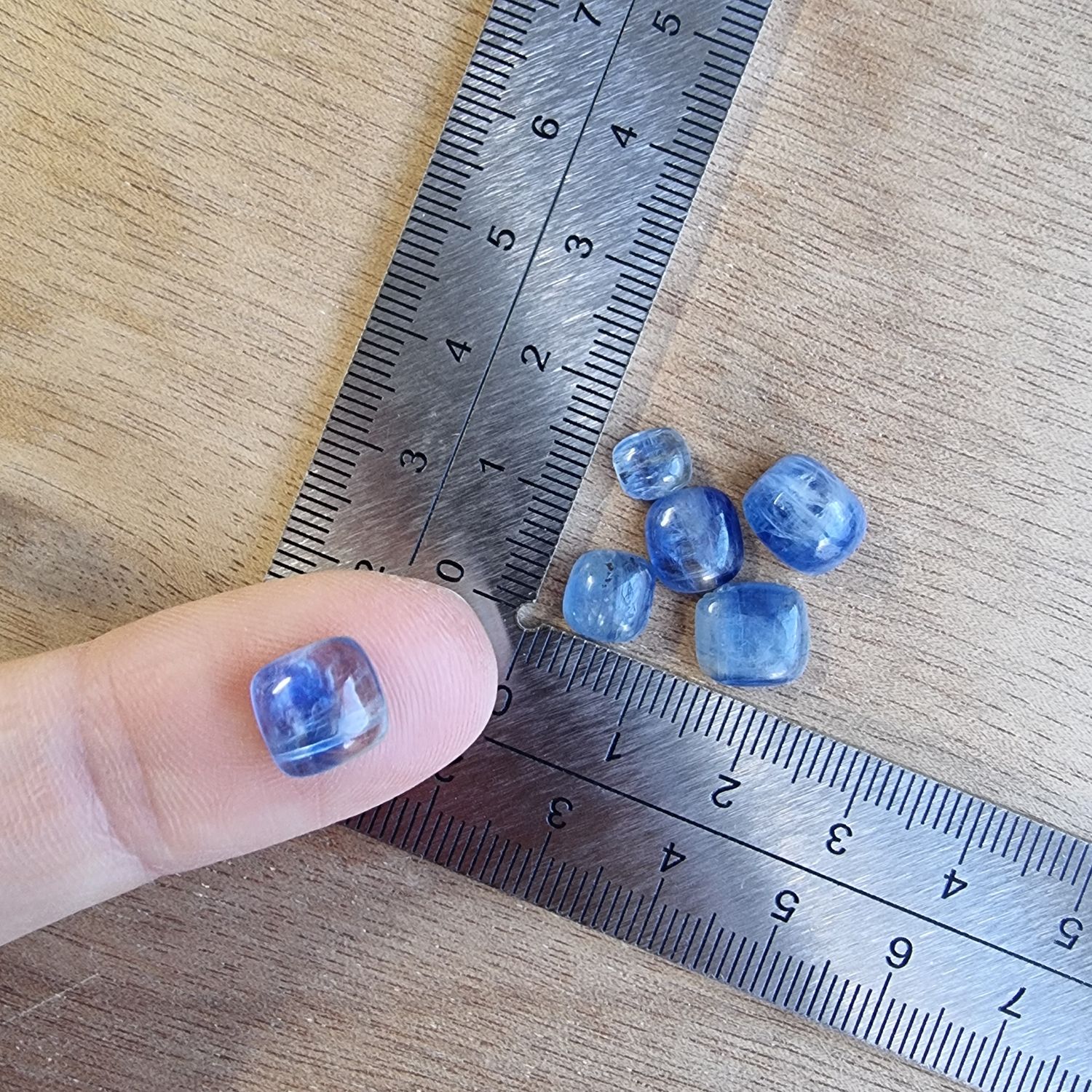 Blue Kyanite Cabochon Lot / Pendant Lot for jewelry making or diy craft projects 3.7gr