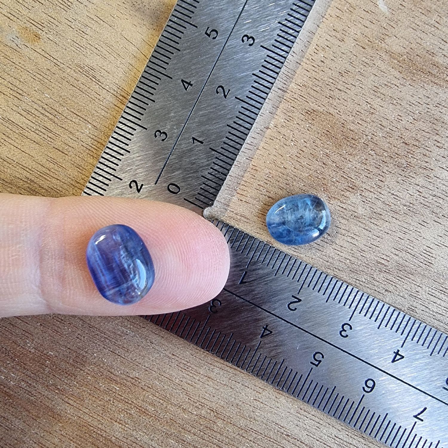 Blue Kyanite Cabochon Lot / Pendant Lot for jewelry making or diy craft projects 1.7gr