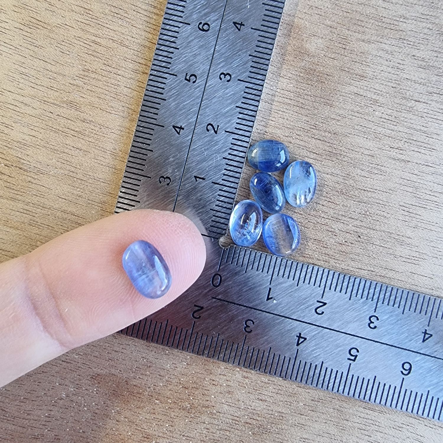 Blue Kyanite Cabochon Lot / Pendant Lot for jewelry making or diy craft projects 2gr